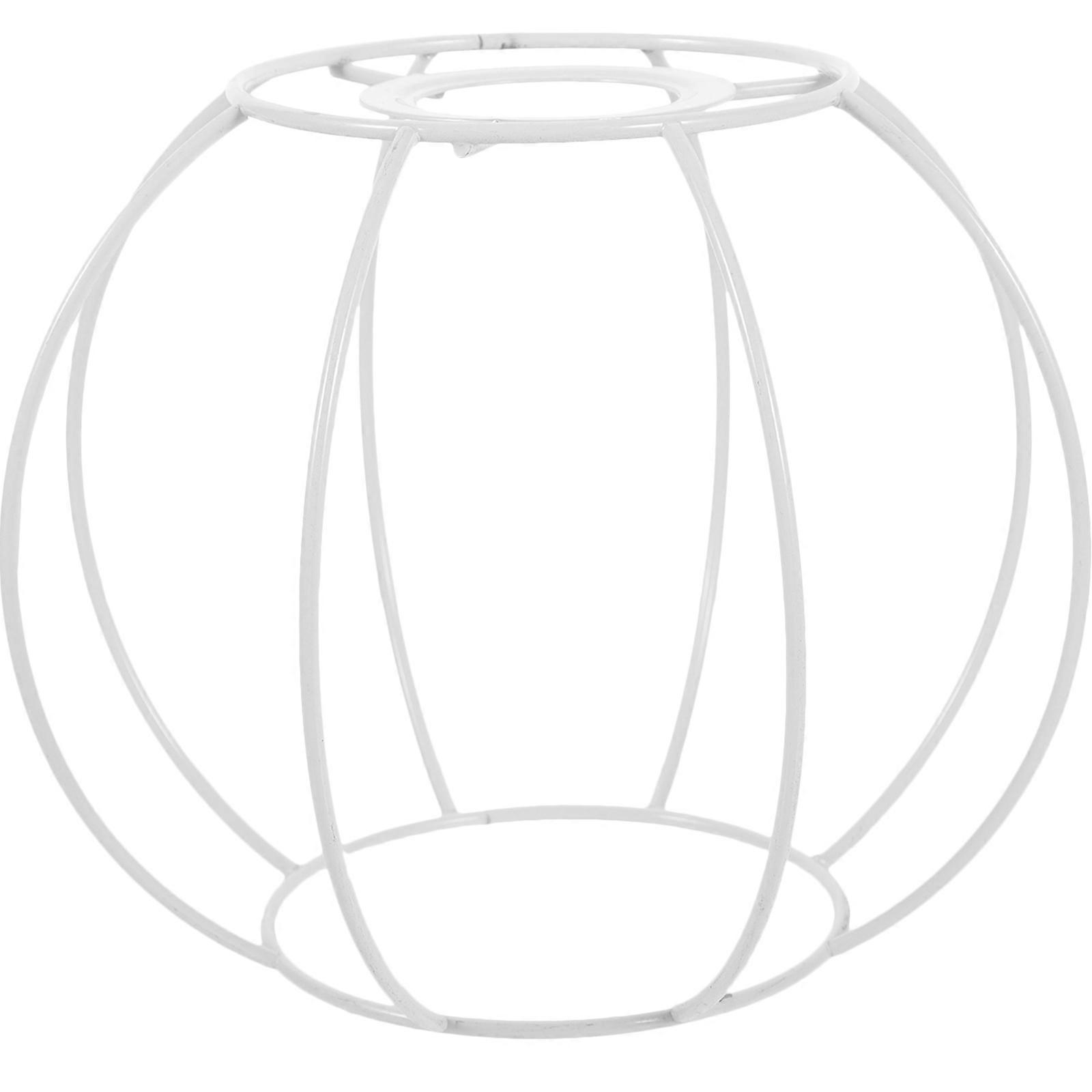 Vintage Metal Lampshade Frame For DIY Lamp Shade Creation In White Color 1Pack