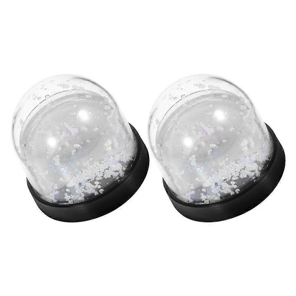 Holiday Snow Globes Clear Horizontal Sublimation Photo Globe Kit 4Pcs