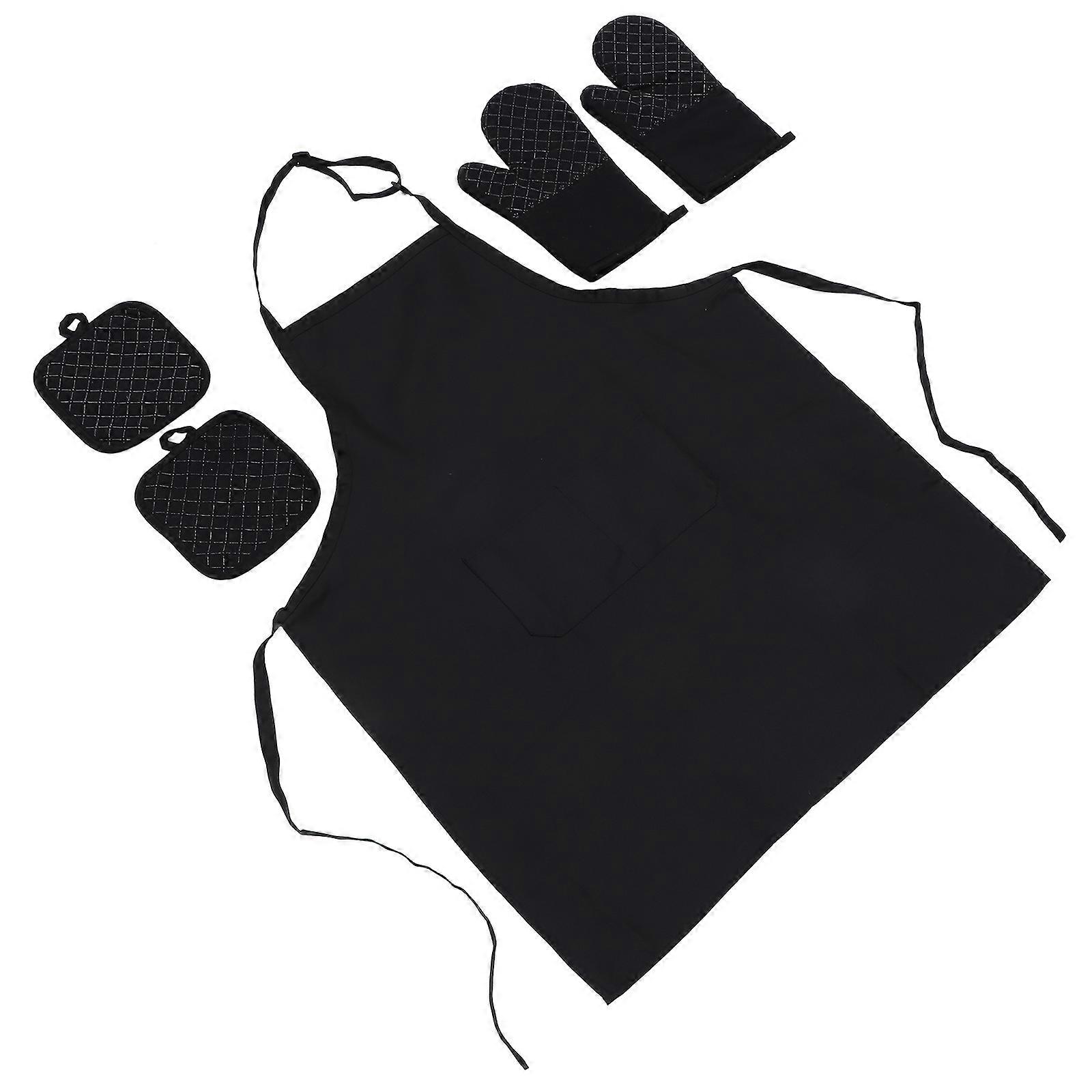 Heat Resistant Oven Gloves for Cooking 4Sets with Pot Holders and Apron