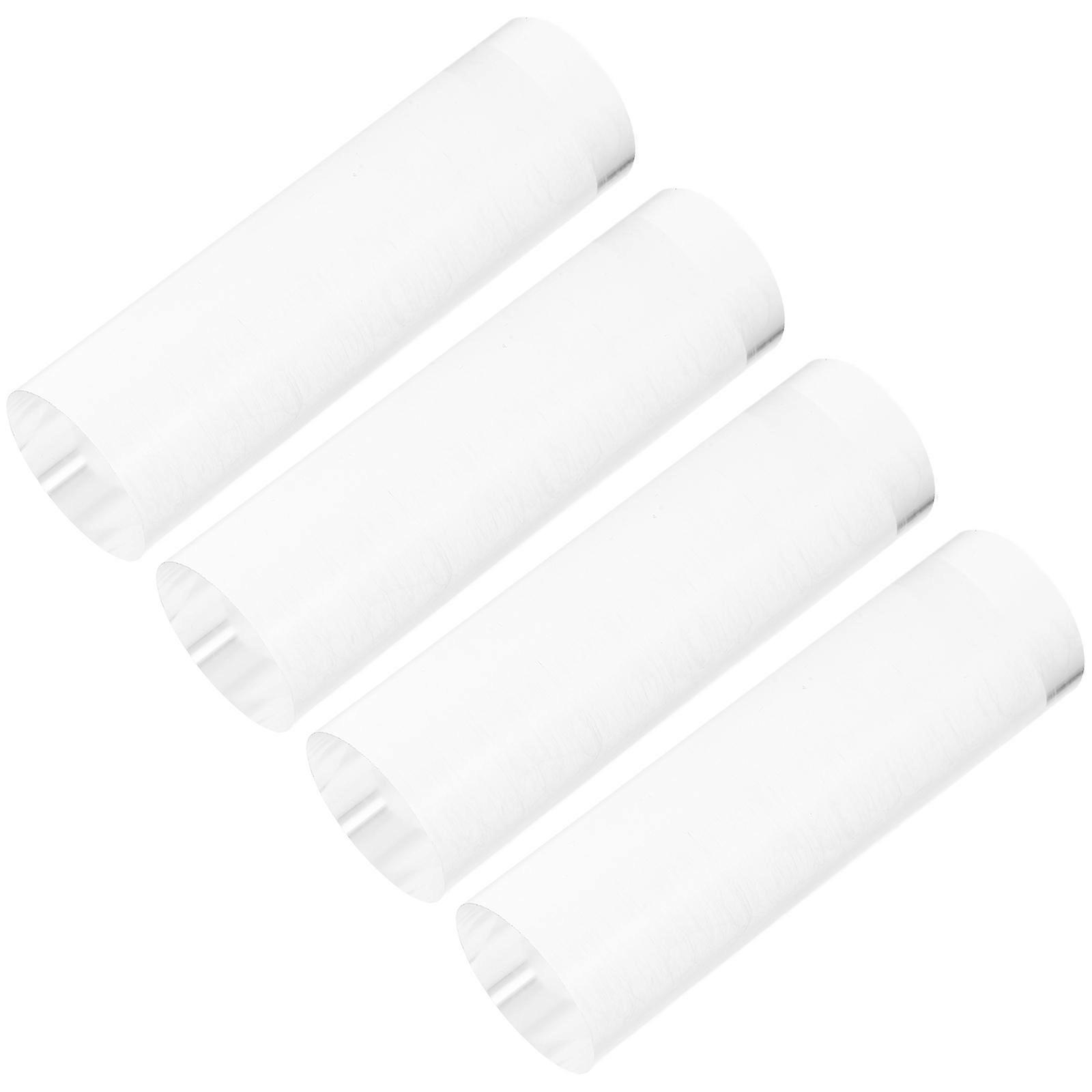 Acrylic Display Stand 4Pcs Cylindrical Photo Showcase Blocks Transparent Durable Pedestal Base For Jewelry Action Figures Toys Cosmetics