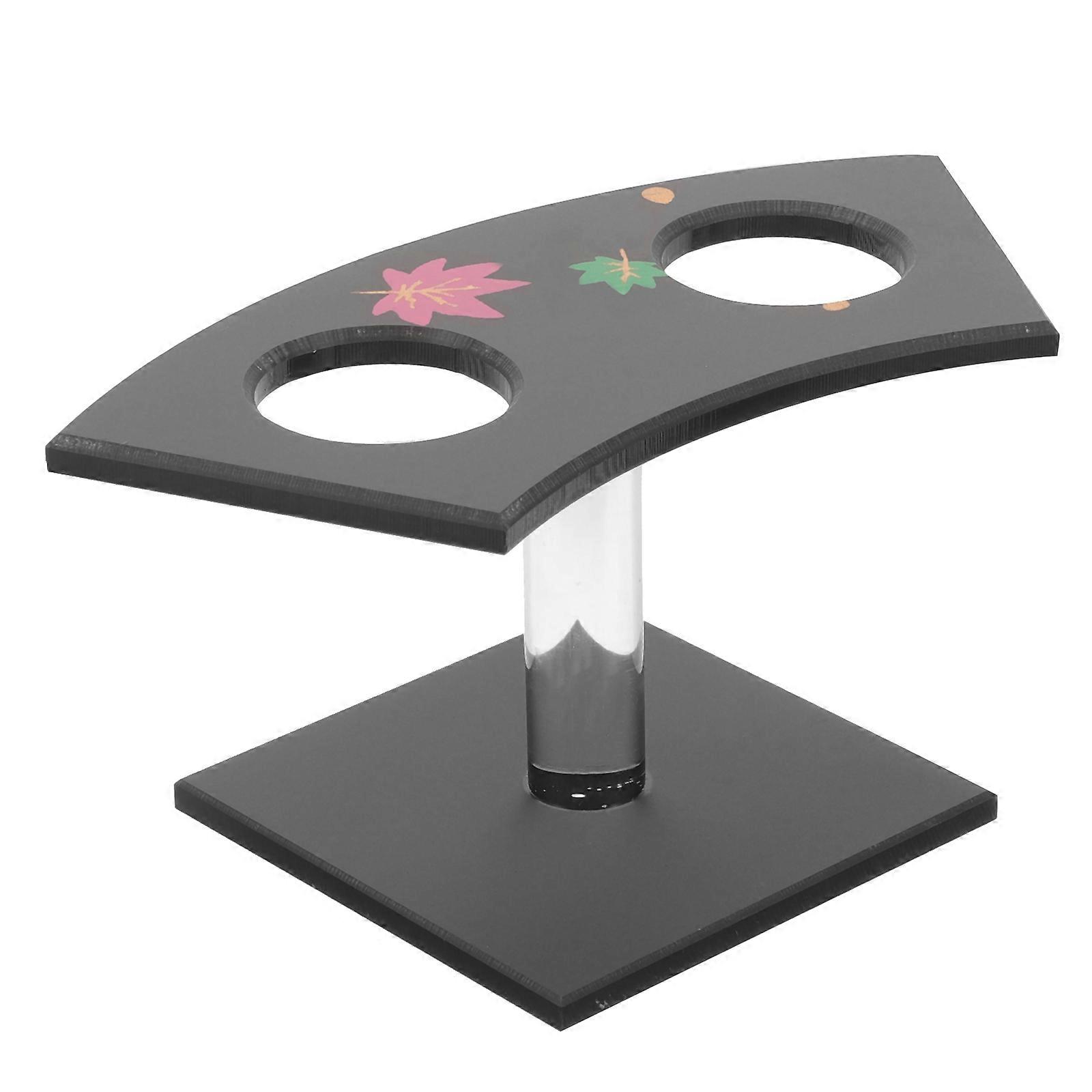 Acrylic Ice Cream Cone Holder Stand for Display 2Pcs Black Stylish Design