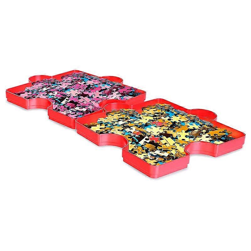 Puzzle sorter with adjustable pieces, durable design, easy storage