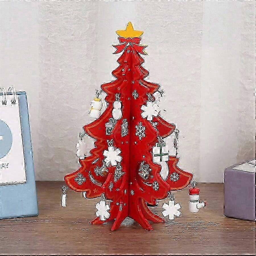 1set, Calendriers de l’Avent 2024 avec un arbre de Noël en bois et 24 ornements, compte à rebours jusqu’à 24 jours, accrocher un pendentif chaque jour