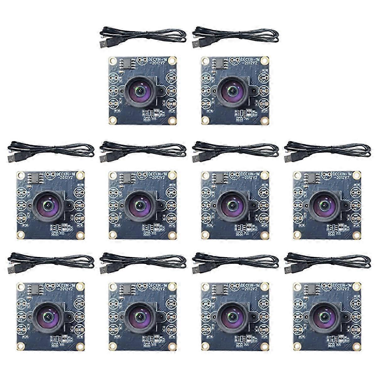 10PCS 100 Degree Camera Module 1MP OV9732 1280x720 USB Free Driver Manual Focus with 0.6 Meter Cabl