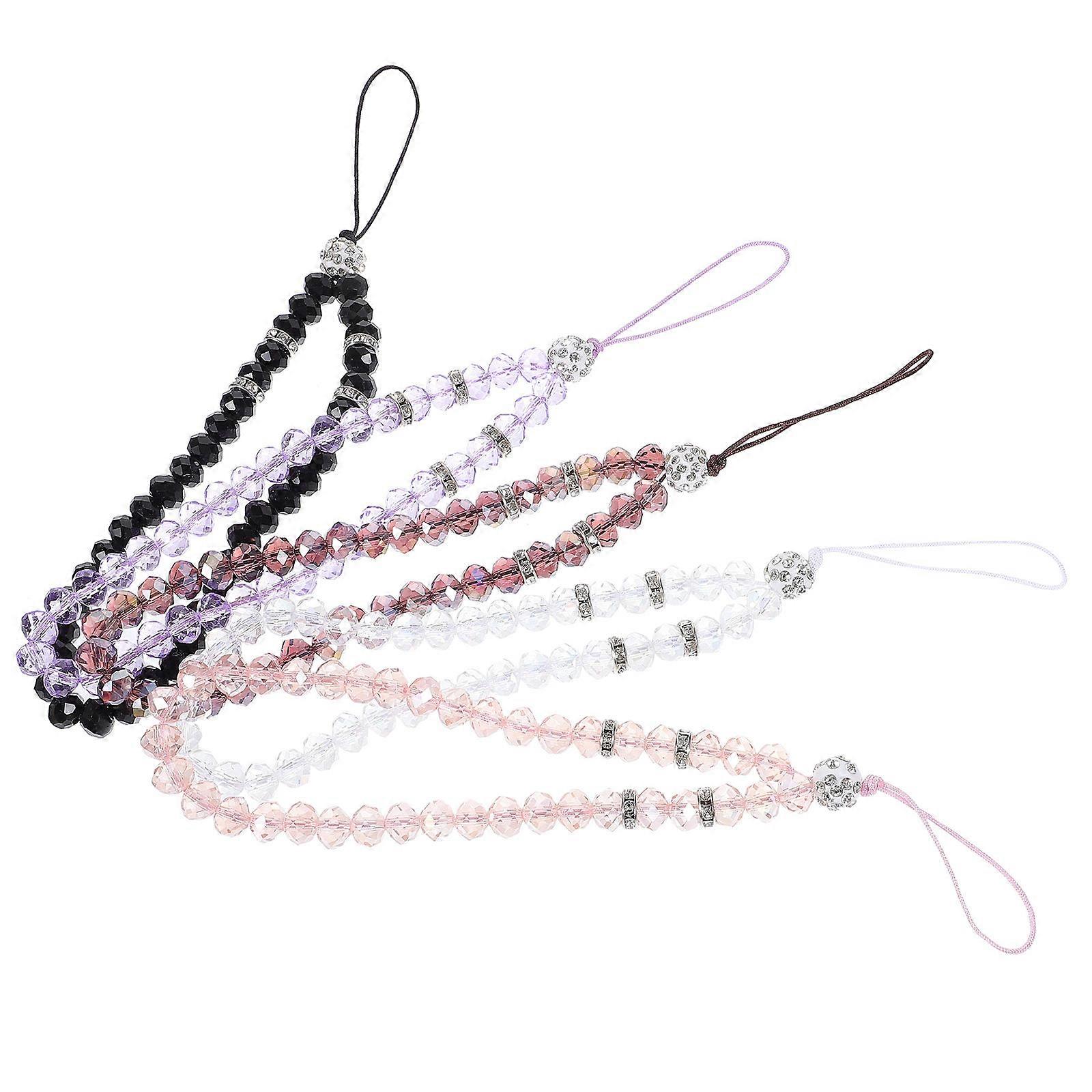 Bohemian Phone Charm Beaded Crystal Phone Charm for Hanging Use 15Pcs