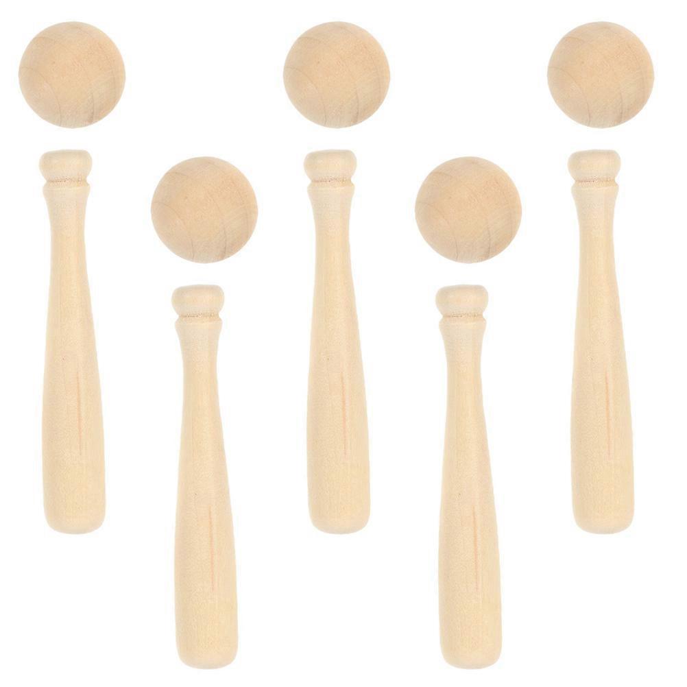 DIY Baseball Models Wooden Bat Toy for Playing 1Set