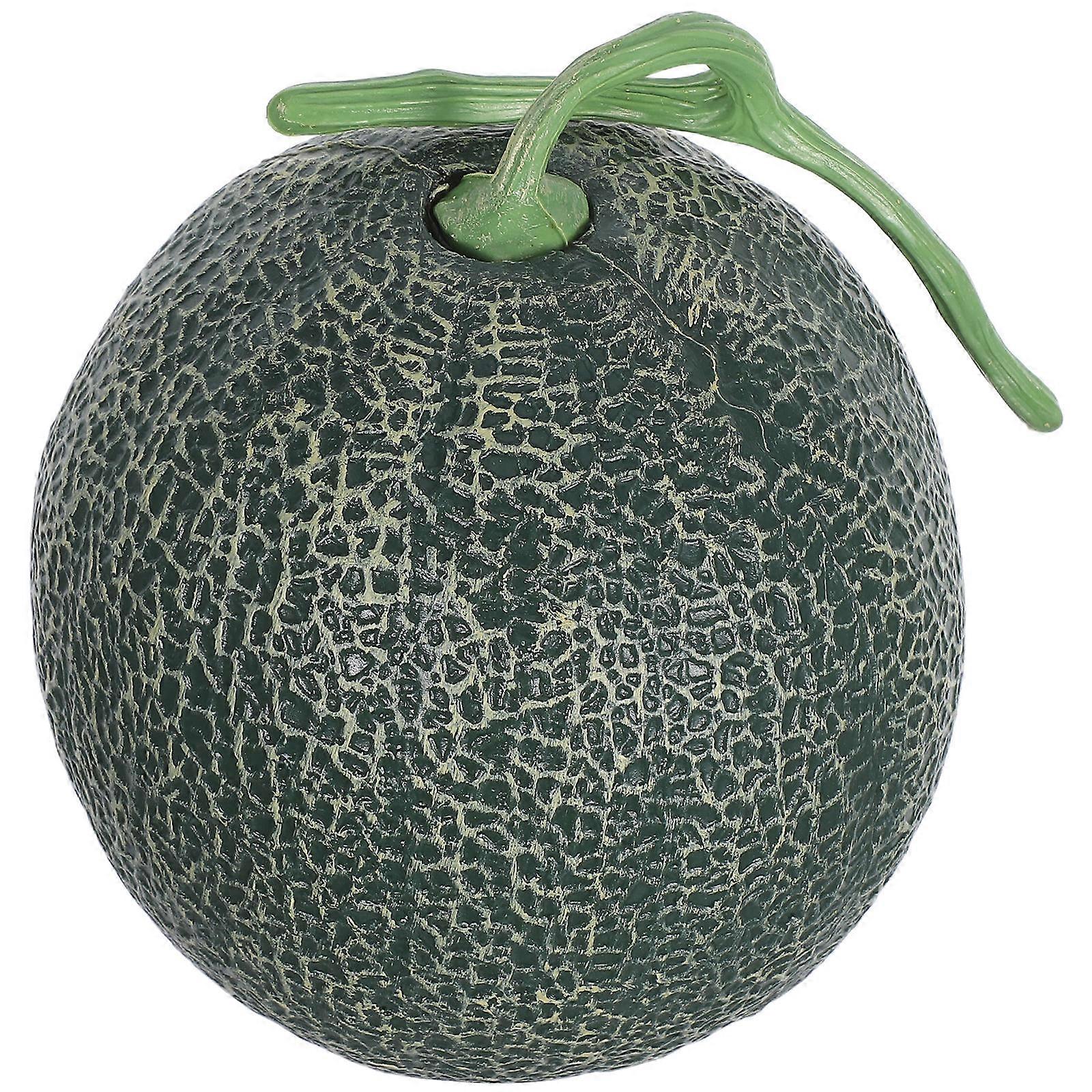 Artificial Fruit Cantaloupe Model for Decor 2Pcs Plastic Simulation Fruit Ornament