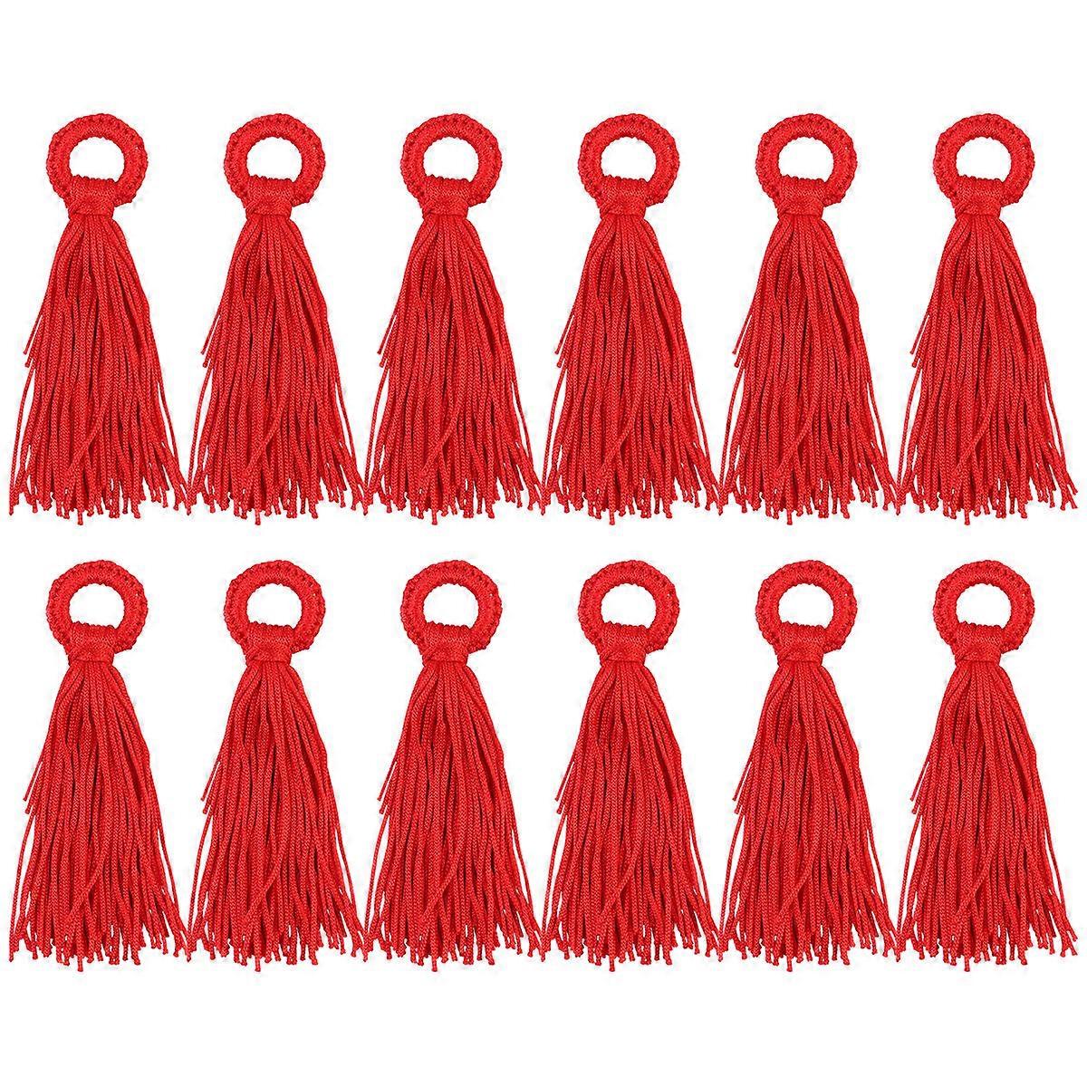 DIY Charm Pendant Set Mobile Phone Shell Accessory for Jewelry Making 36Pcs Red