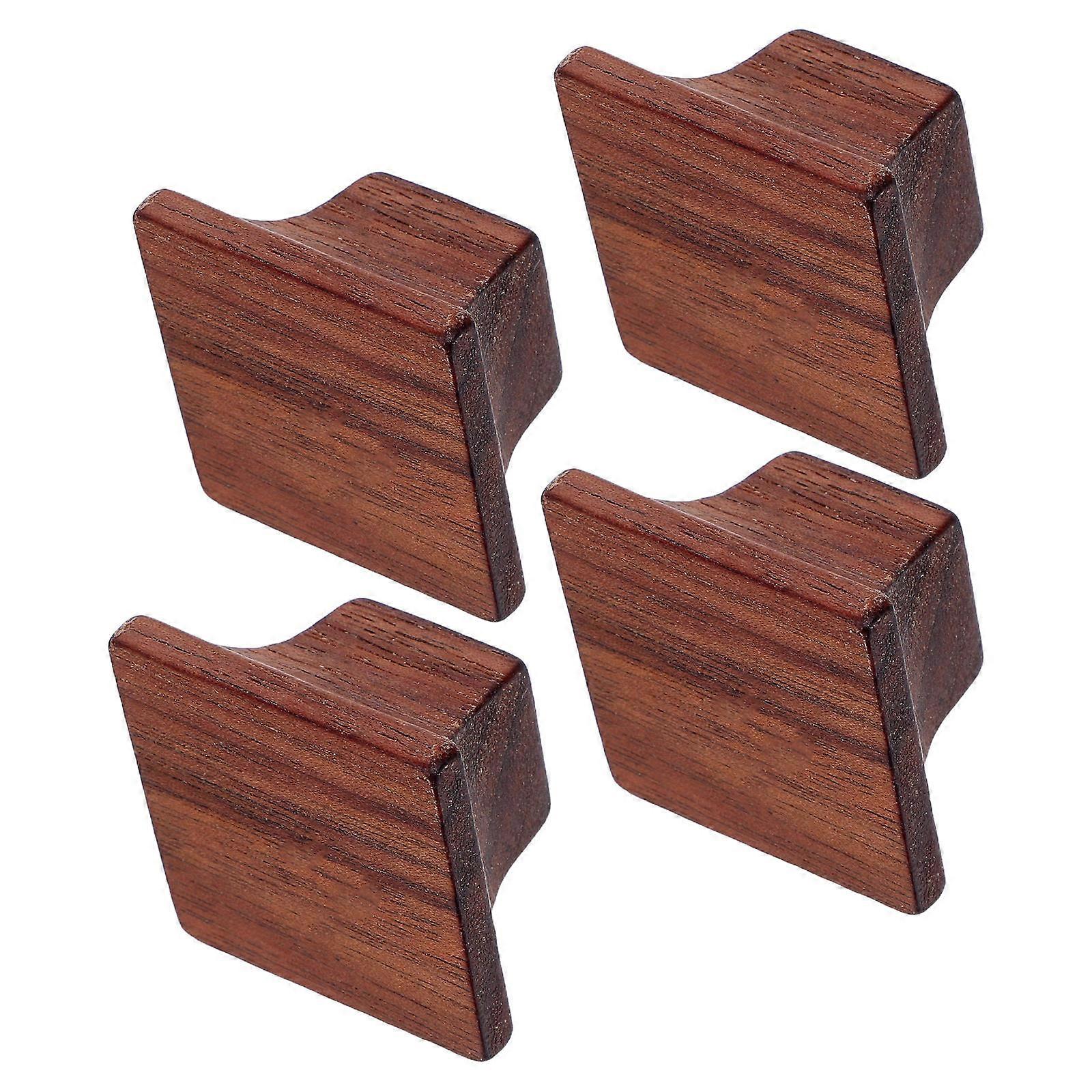 Coffee Wood Cabinet Handles Square Drawer Knobs for Furniture 20Pcs