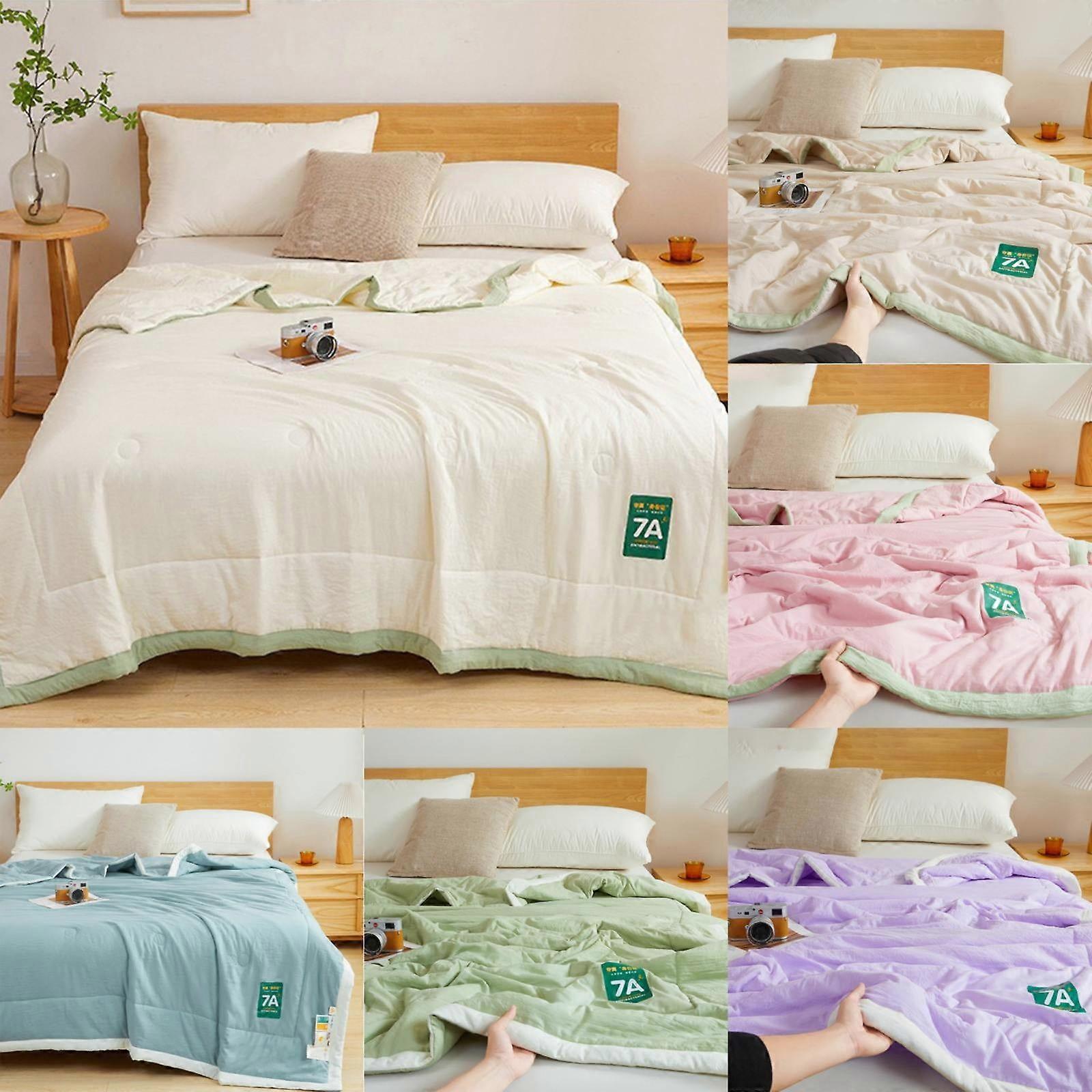 npkgvia Solid Color Quilt Lightweight Comforter Summer Quilt Soft Bedspread for King Queen Twin Full Washable All Season