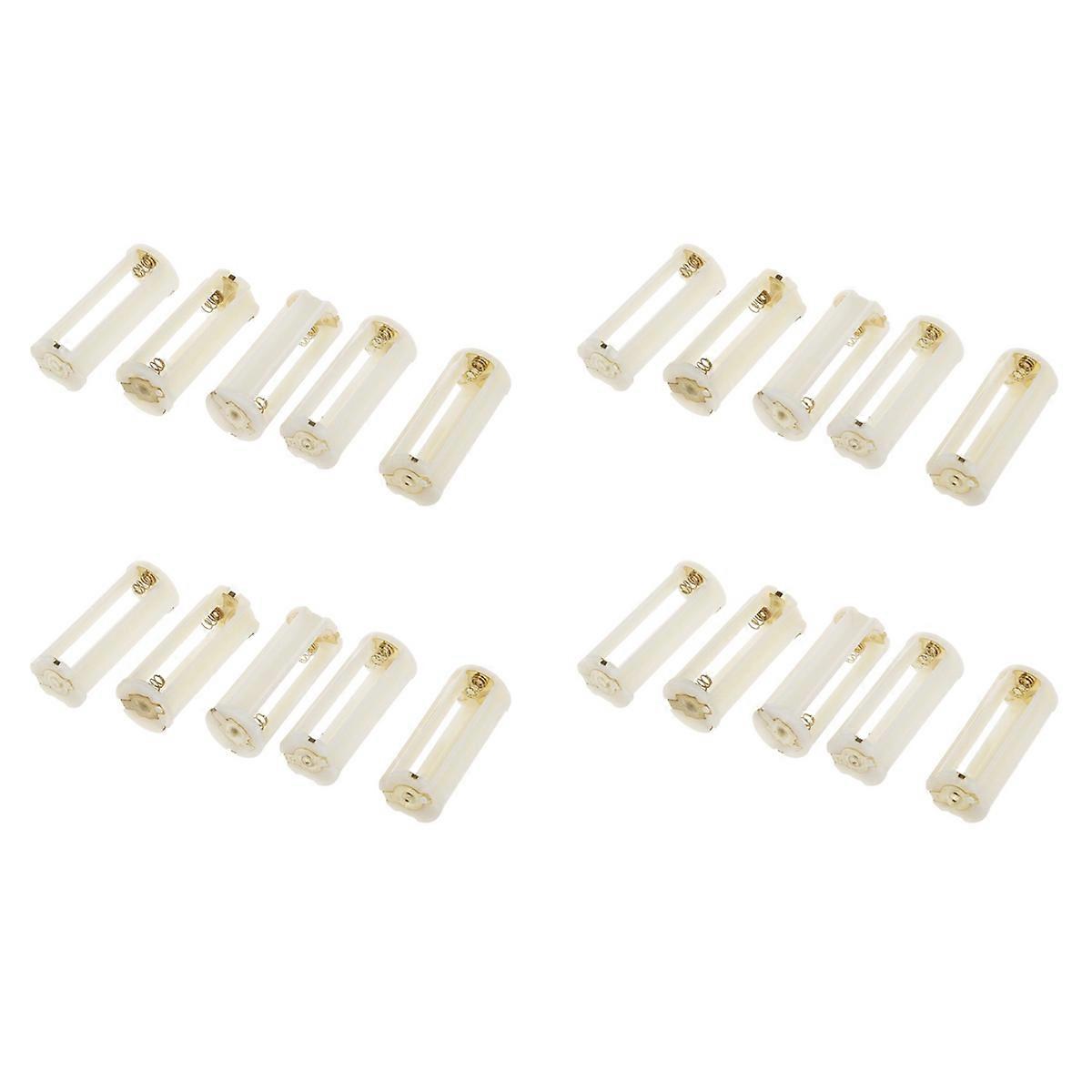 5Pcs Round 3x 1.5V AAA Battery Holder Case Box Container White