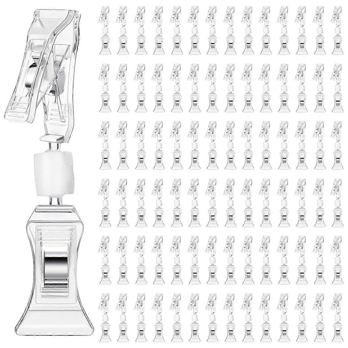 100Pcs Double Sided Sign Clips Sign Display Mini Clip