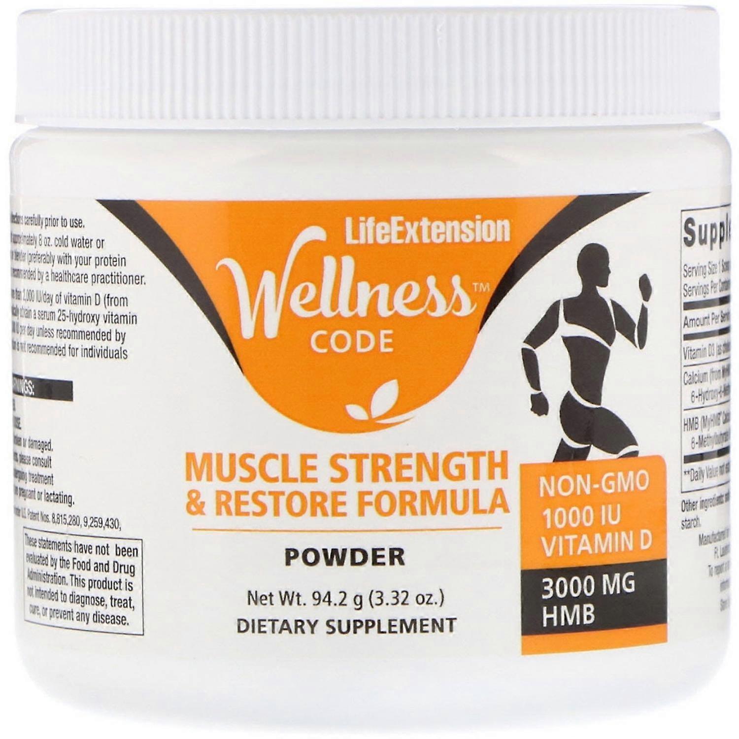 Life Extension, Wellness Code, Muscle Strength & Restore Formula, 3.32 oz (94.2