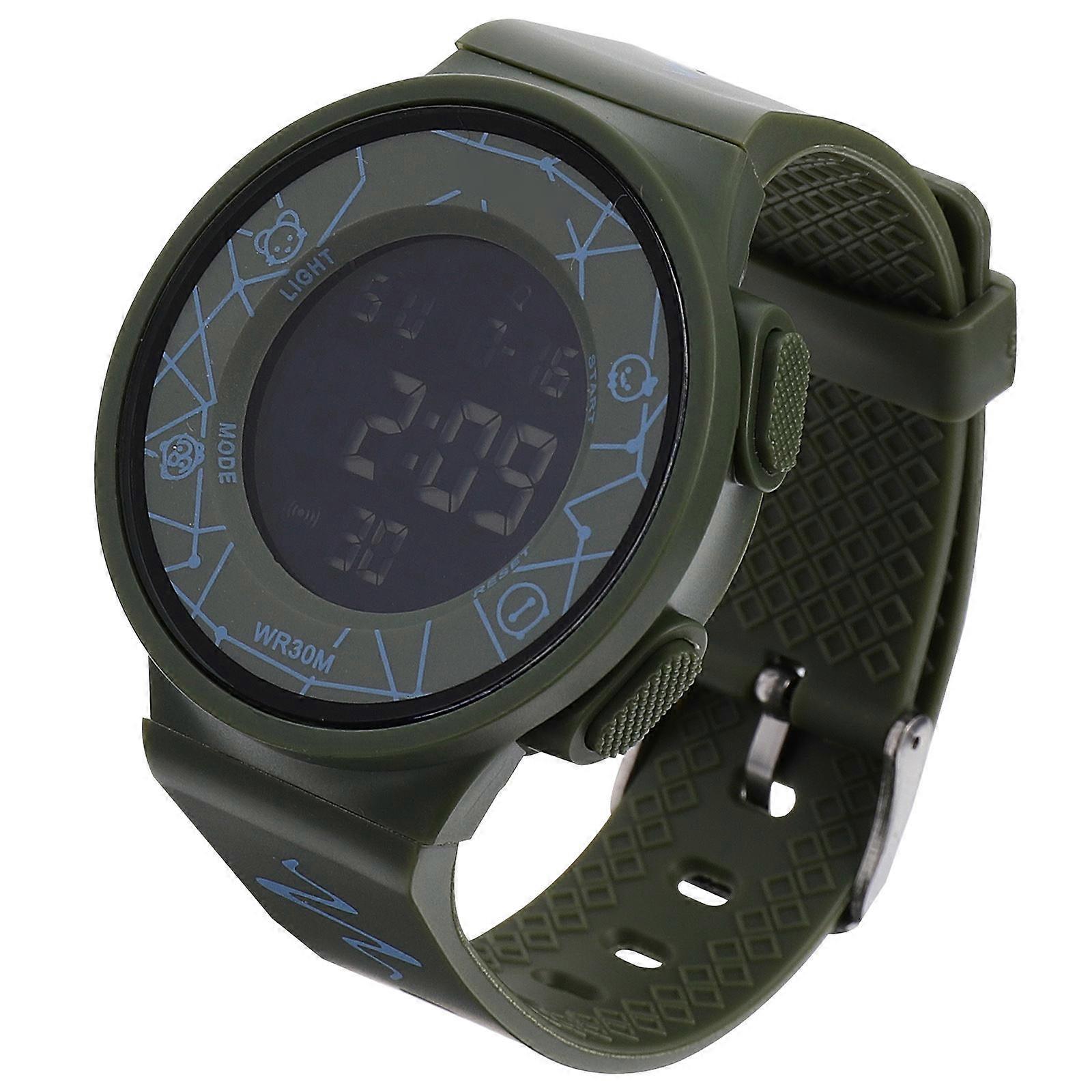 Students Watch Waterproof Digital Watch for Use 1Pcs Green