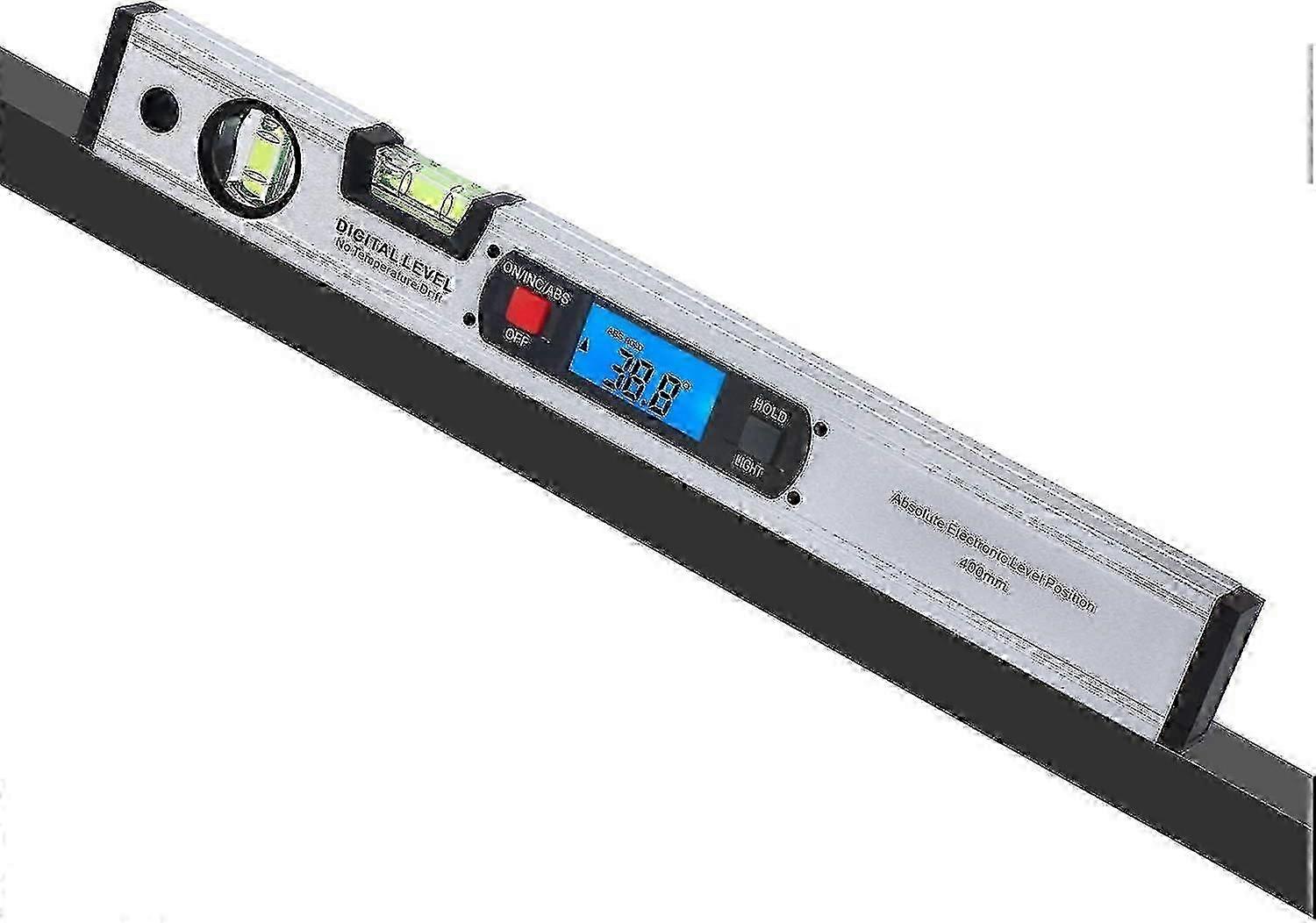 82112m-s Digital Inclinometer With Bubble Level Indicator And Vertical Magnet 360 Range 400 Mm Long With Backlight