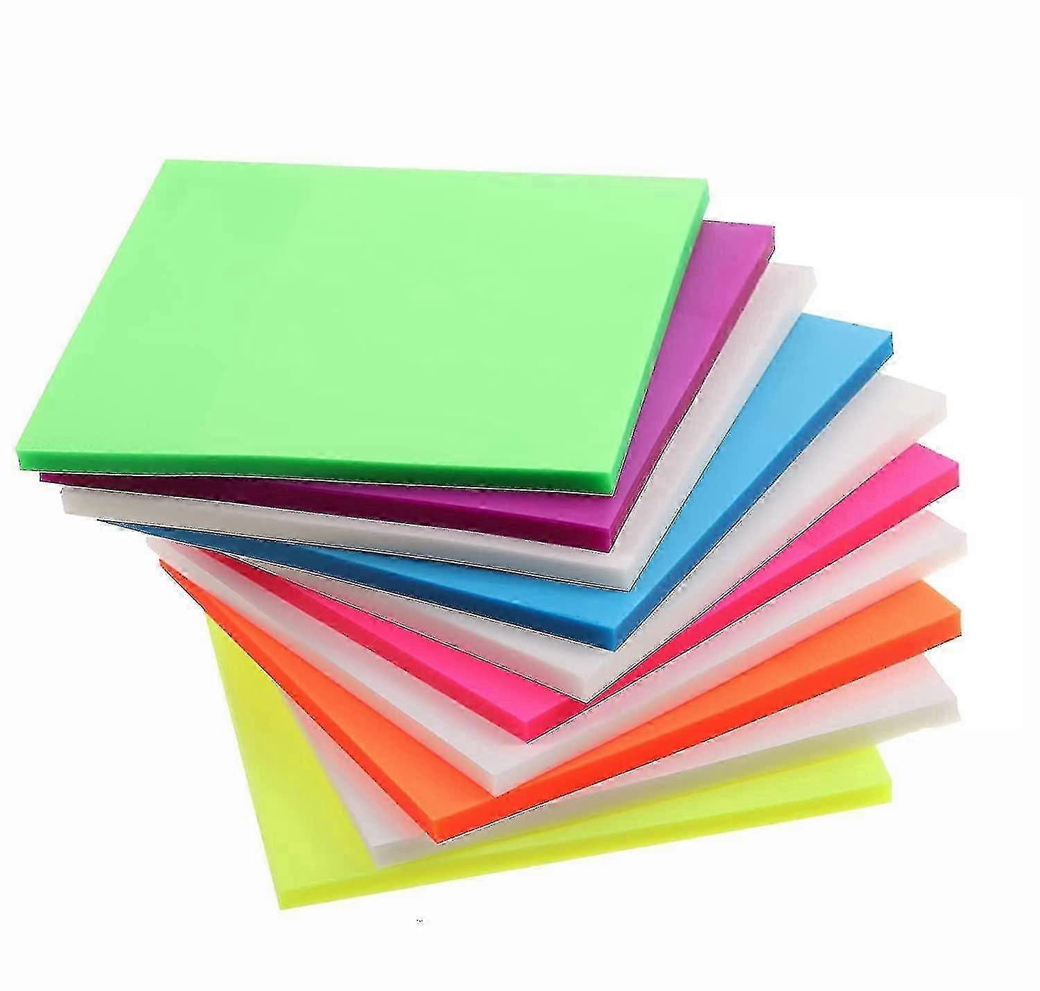 300 Psc Transparent Sticky Notes - Colorful Waterproof Post It Notes, 75mm*75mm Color For Students, Reading, Learning