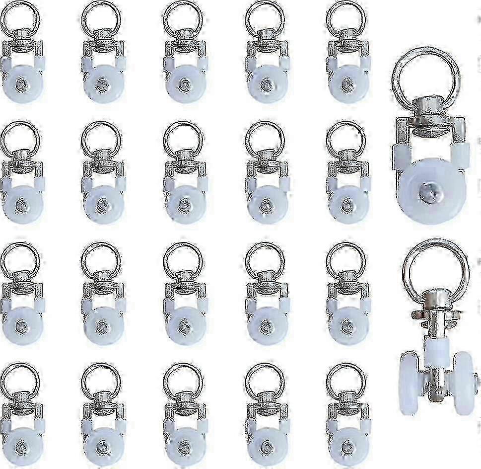 20 Pack Metal Track Rollers, Curtain Tracks, Glides, Curtain Rollers, Curtain Track Rollers, Curtain Track Rollers, Shower Curtain Gliders