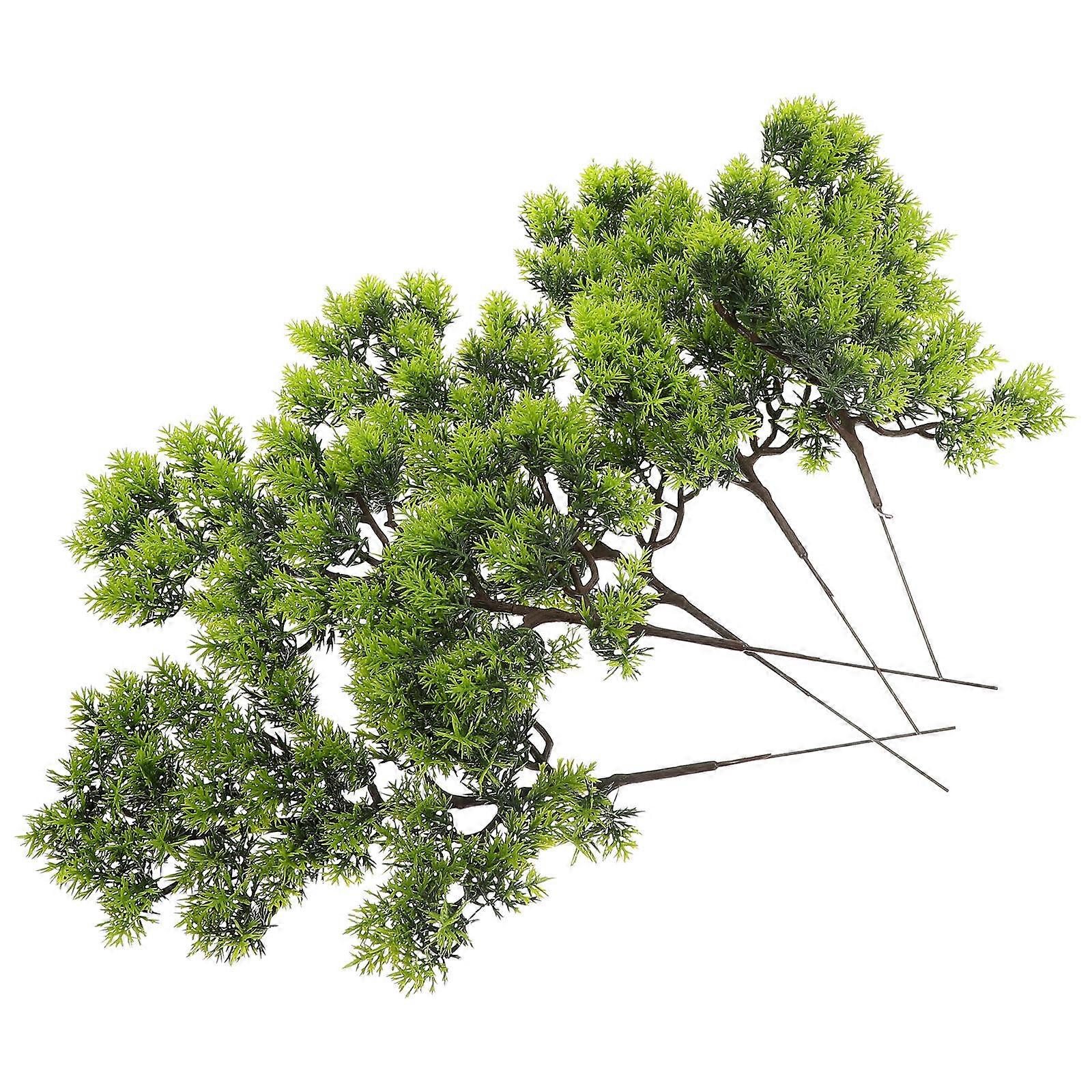 Artificial Green Pine Branches Decorative Pine Leaves for Ornament 25Pcs