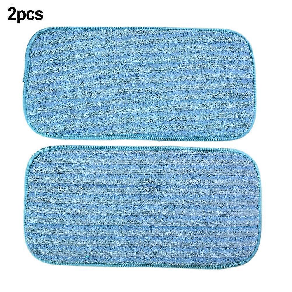 FANJIE 2 Pack Microfiber Reusable Mop Pad For Swiffer Sweeper Machine Washable Mop Pad Refills Wet Dry Cleaning Pad Blue