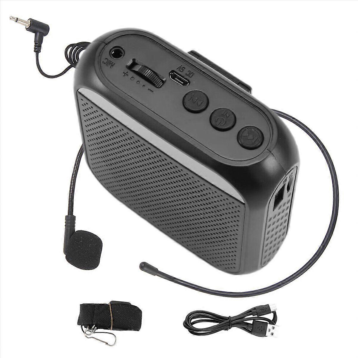 Portable Voice Amplifier Microphone Headset, Rechargeable Voice Amplifier for Teachers,Training,Tour Guide,Classroom-B