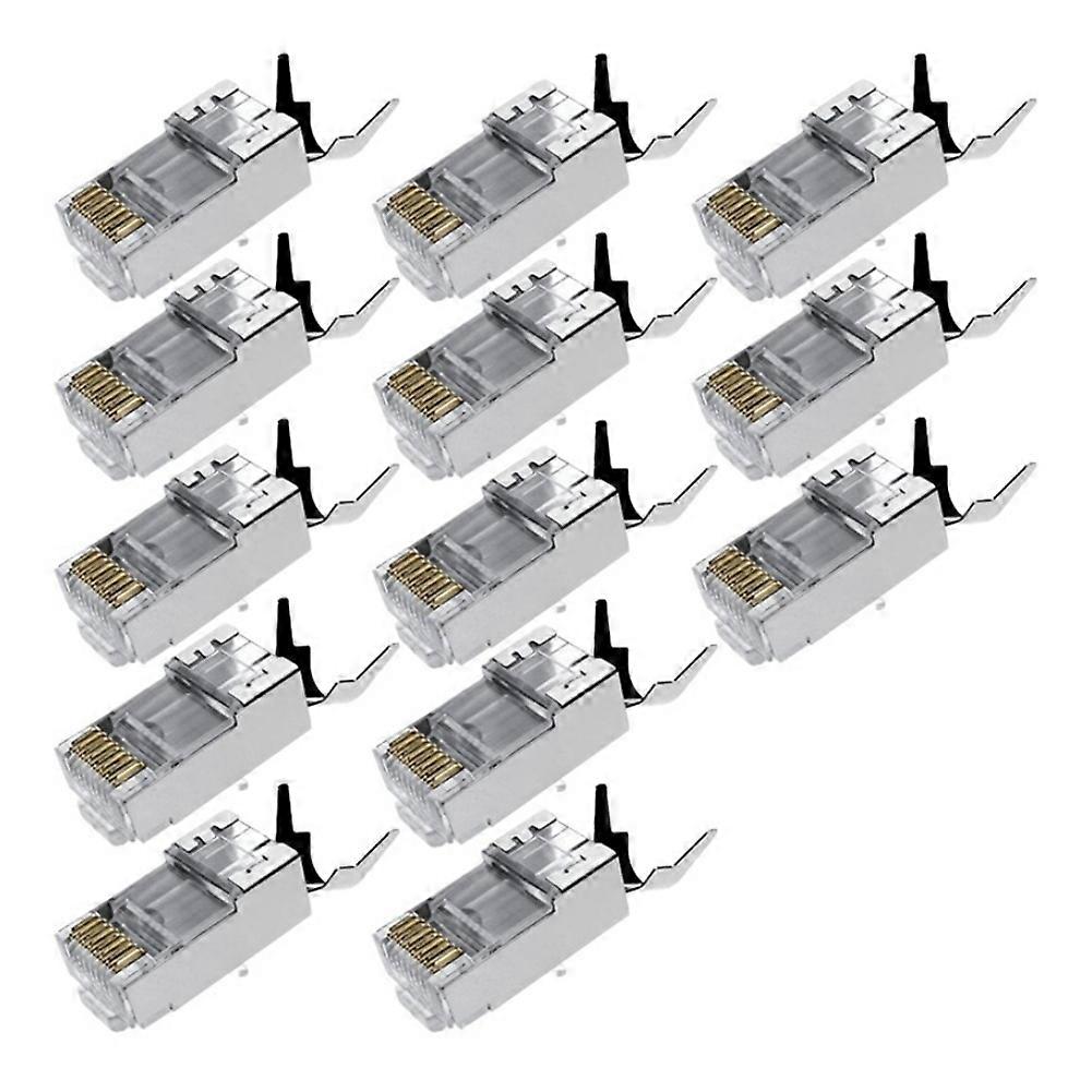 20pcs CAT7 Metal Shielded RJ45 Connector Ethernet Cable Plug