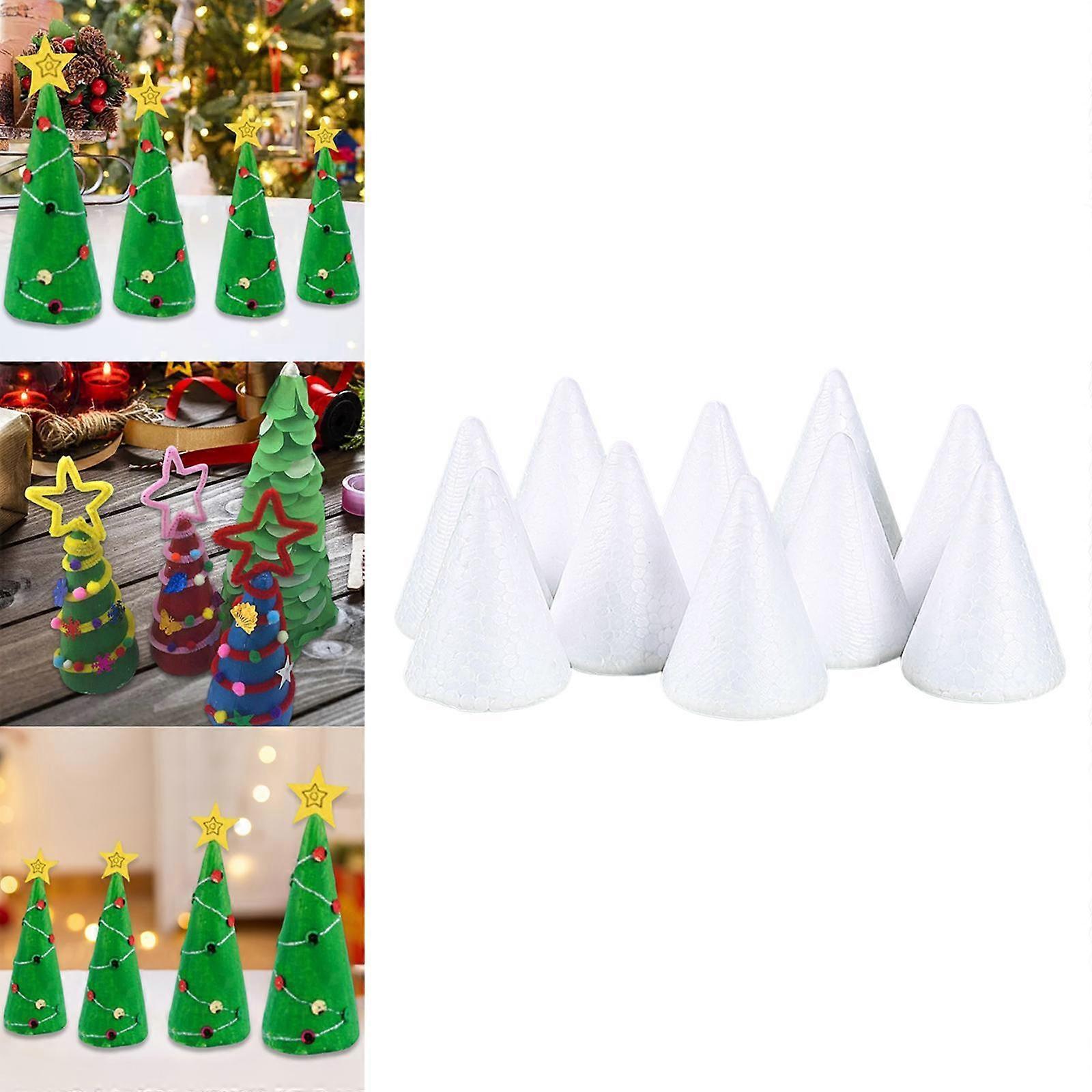Foam Cone Craft DIY Christmas Tree Flower Arrangement Centerpiece