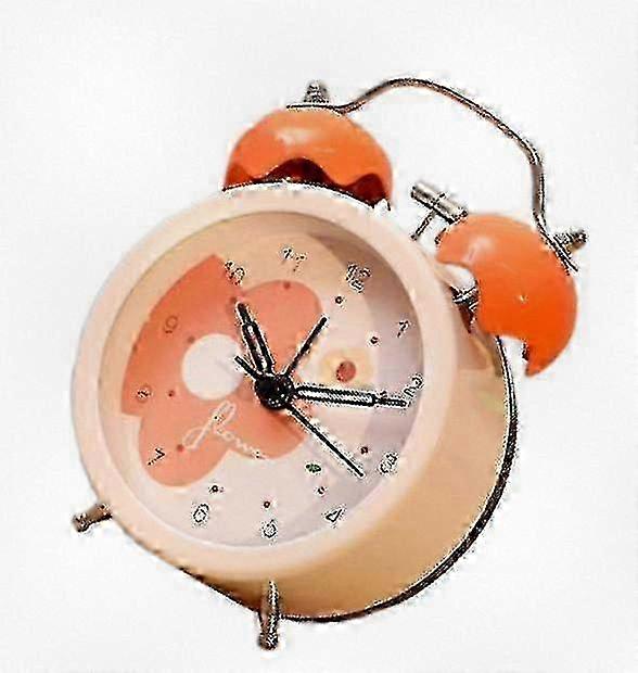 Creative Mute Metal Alarm Clock for Students, Cartoon Design Home Decoration for a Playful Touch
