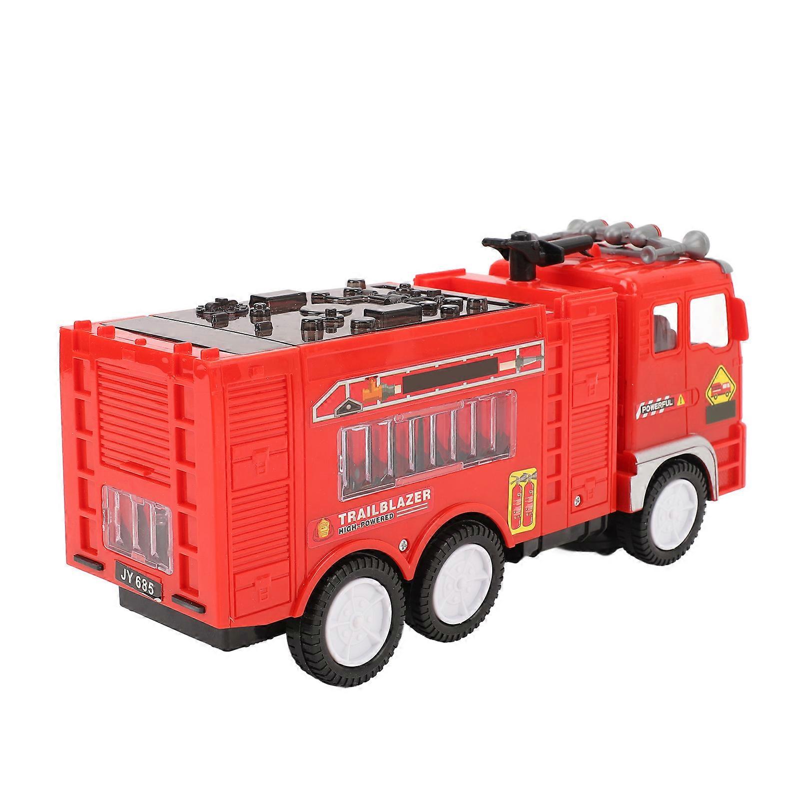 光と音の消防車4Dライト大きな刺激的な想像力コレクション遊びのためのユニバーサル電気消防車のおもちゃ