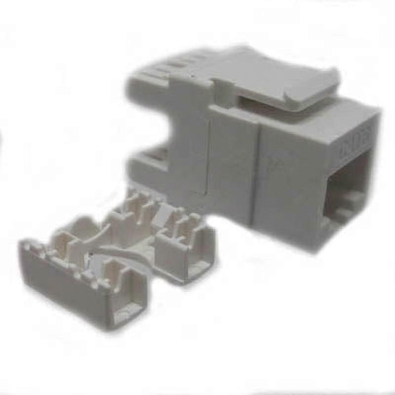 OCT2010-CAT5E-WHITE - KEYSTONE JACK CAT5E WHT 110 180DEG