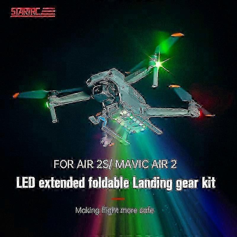 ドローン点滅ライトランディングギア拡張折りたたみ式スキッドランプDJI Mavic Air 2 / Air 2sドローンアクセサリー用