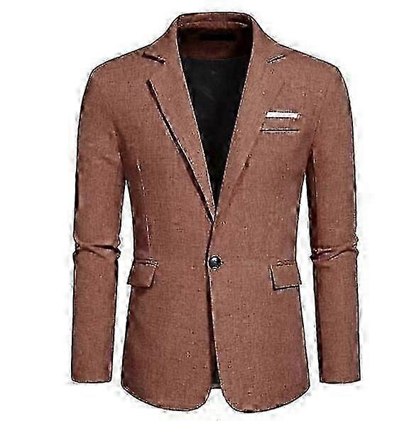 Men's Casual Blazer One Button Slim Fit Blazer