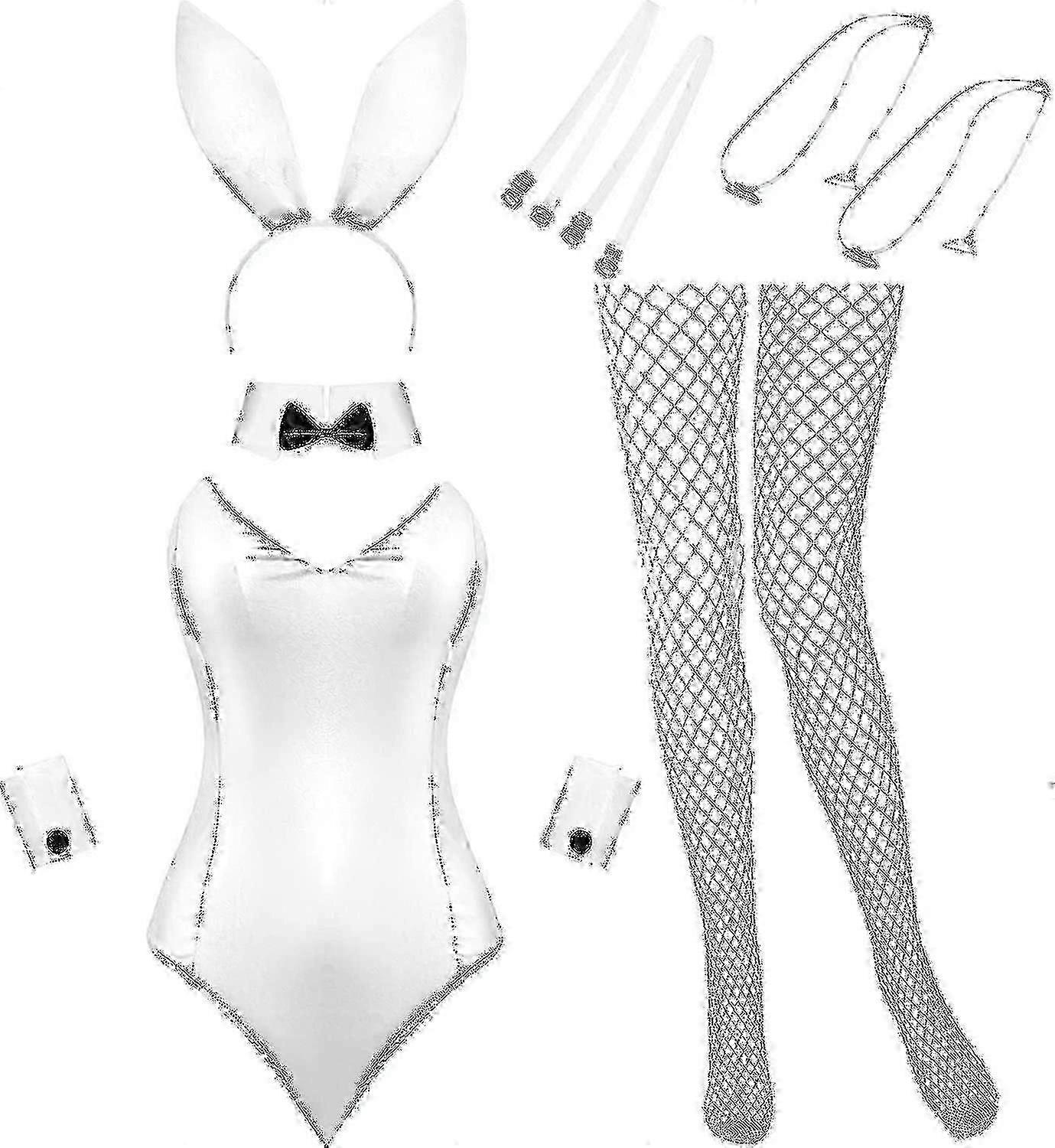 バニーコスチューム女性ランジェリーとテールボディスーツロールプレイウサギコスチュームセットハロウィーンクリスマスコスチュームZ用