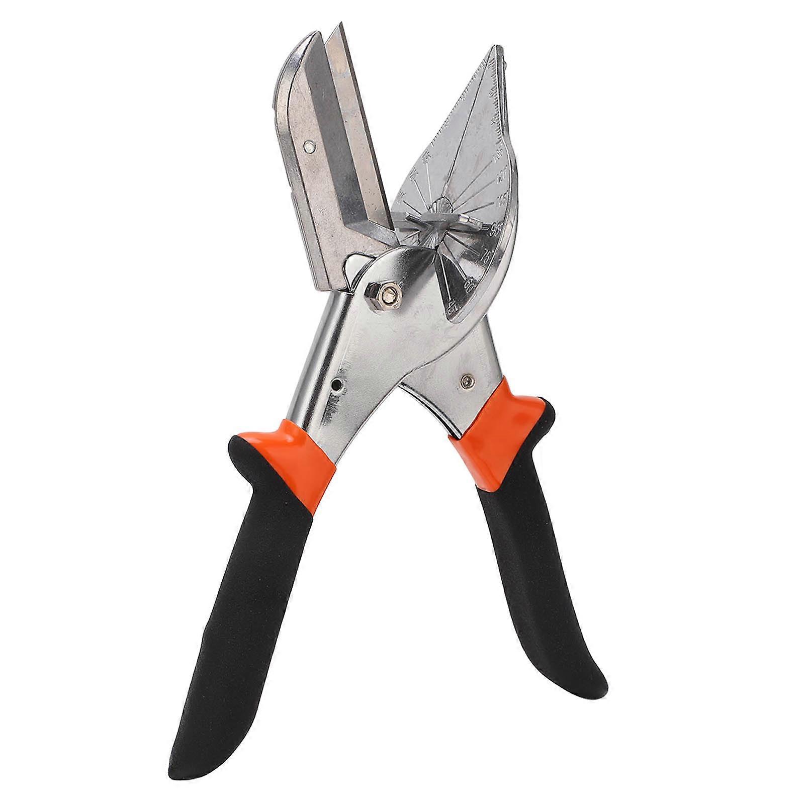 Angle Miter Shear with 10Pcs Blades Metal Adjustable Bevel Scissors Angular Cutting Tool
