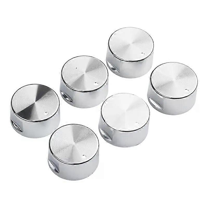 6 Pieces Universal Cooktop Knob Round Metal Control Durable Oven Knobs