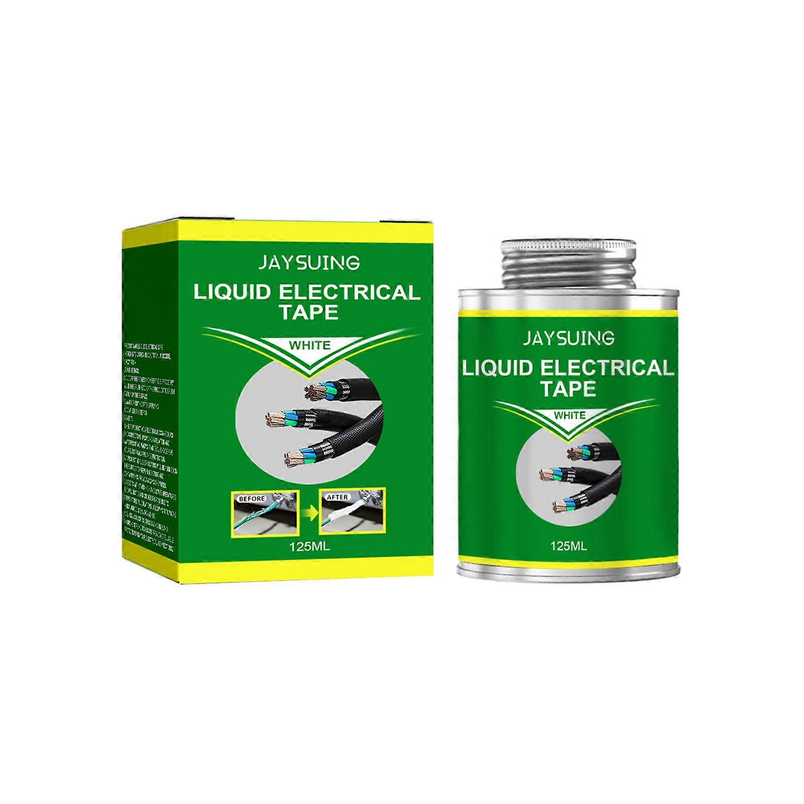 White insulating tape, 125ml specification. Insulating, waterproof, high-temperature resistant, protective for electrical connections,