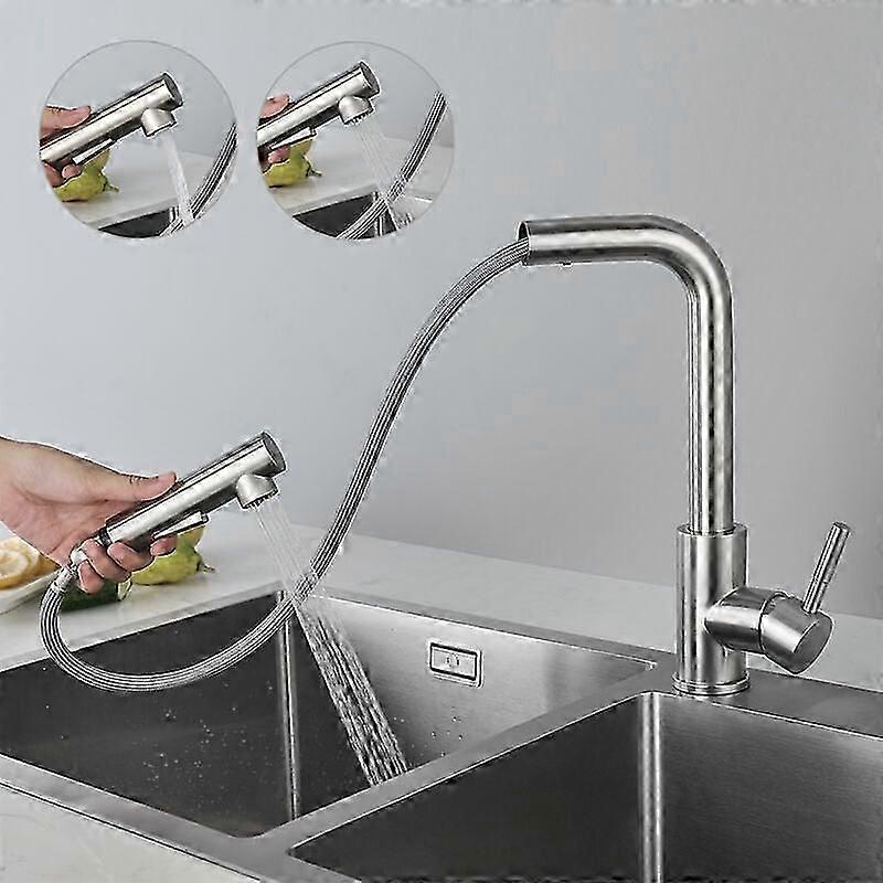 kitchen faucet with pull-out shower 2 functions