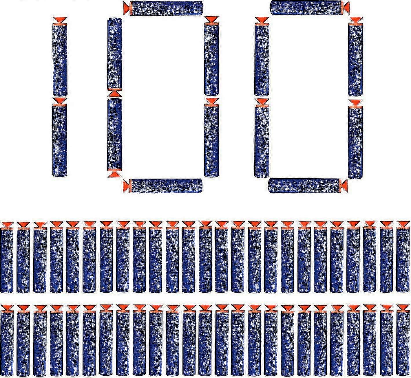 100 stykker 7,2 cm sugekopp dart påfyll kuler skum piler tilbehør for Nerf N-strike Elite-serien (sugekopp)