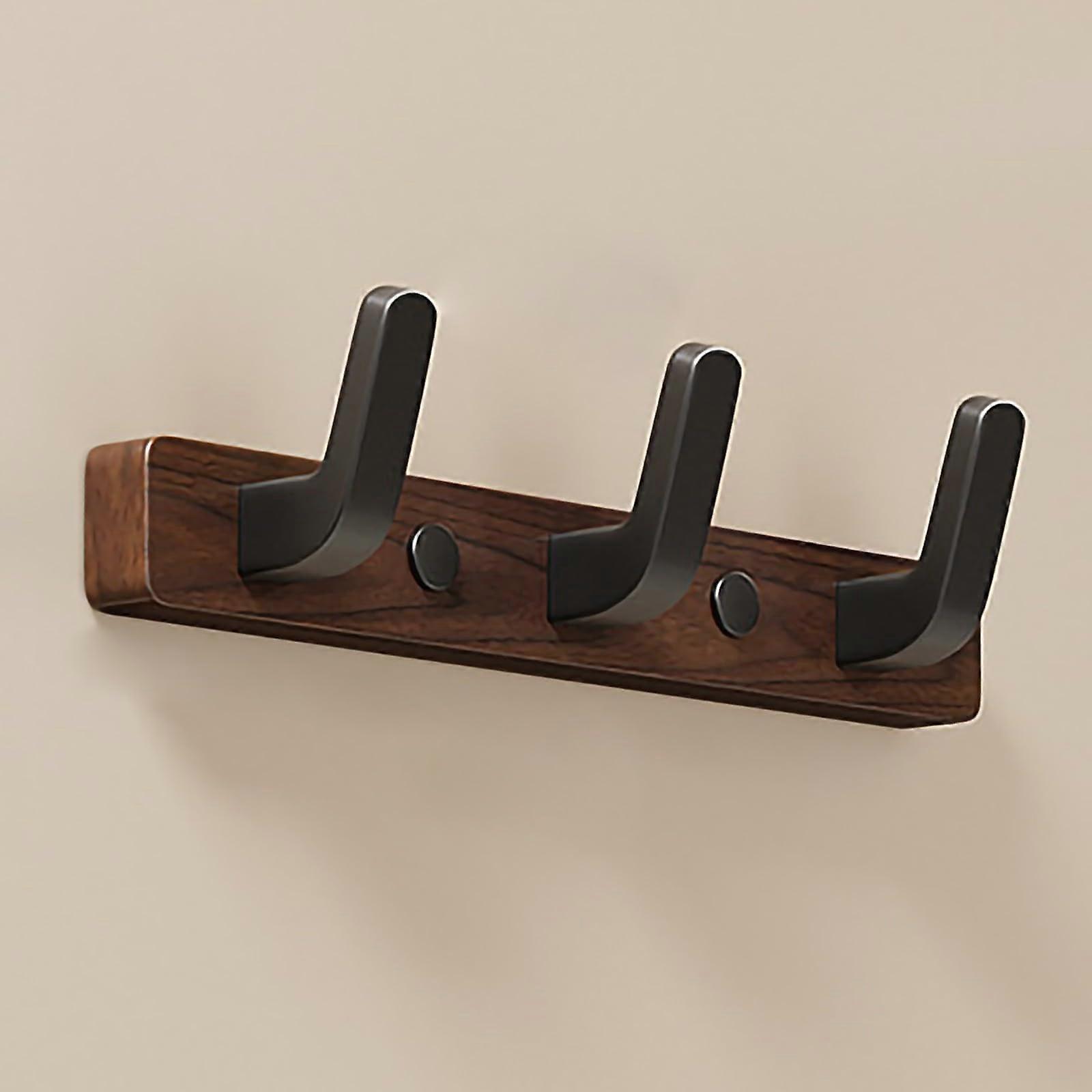 WallMounted Coat Rack With 3 SpaceSaving Hooks For Entryway Bathroom Bedroom And Kitchen