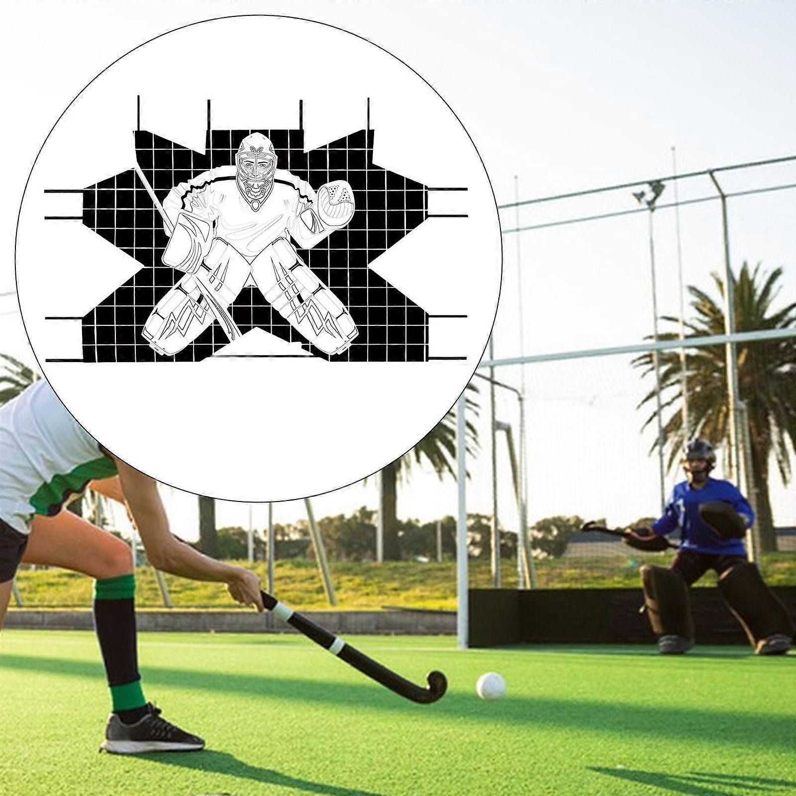 Folding Hockey Goal with Target for Goalie, Easy Setup and Transport