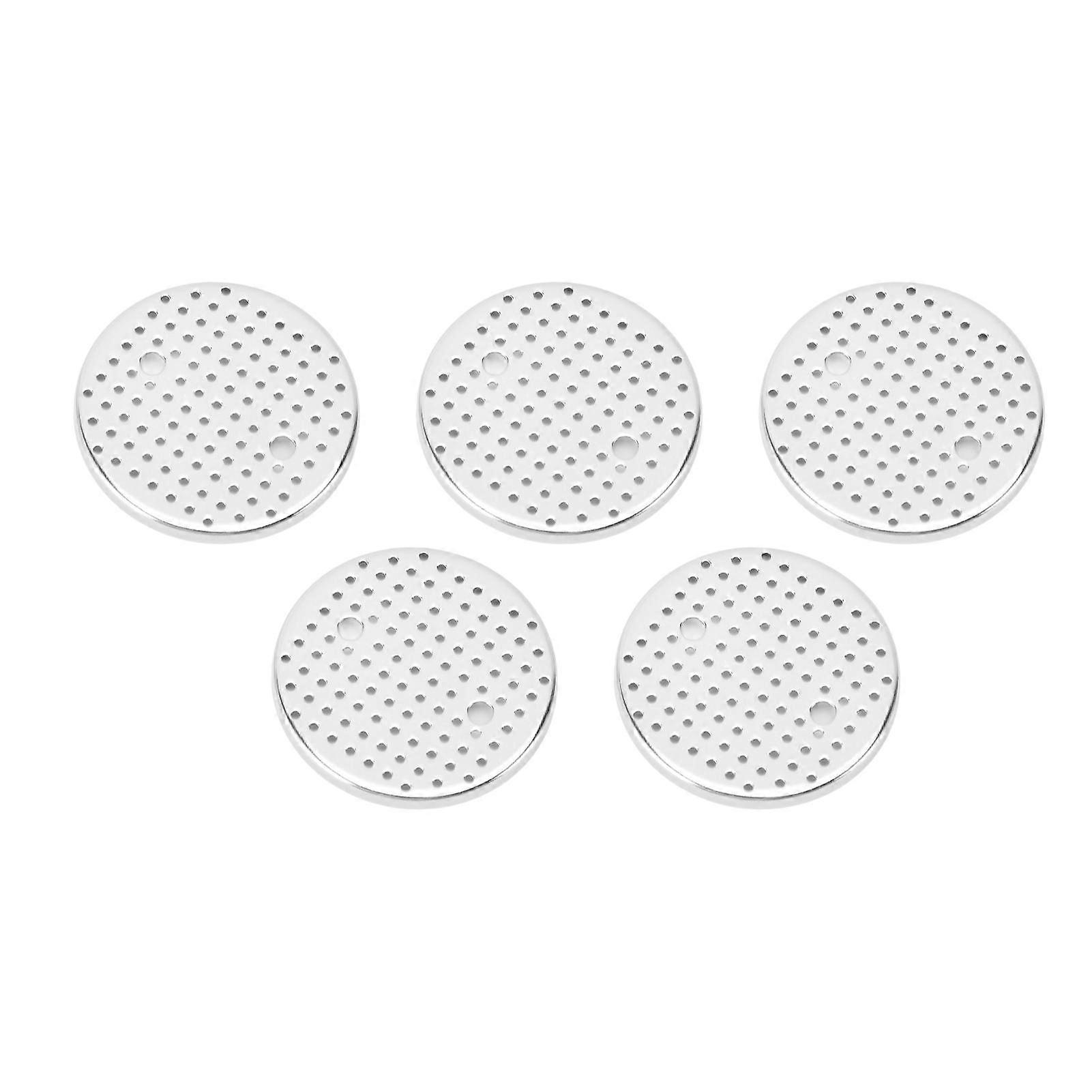 5PCS Coffee Maker Filter Disc Round Stainless Steel Reusable Coffee Filter for Replacement