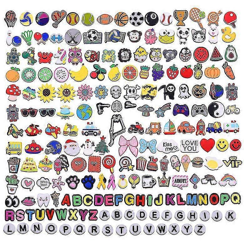 100pcs Shoe Charms for Croc Bubble Slides, Sandals and Clogs