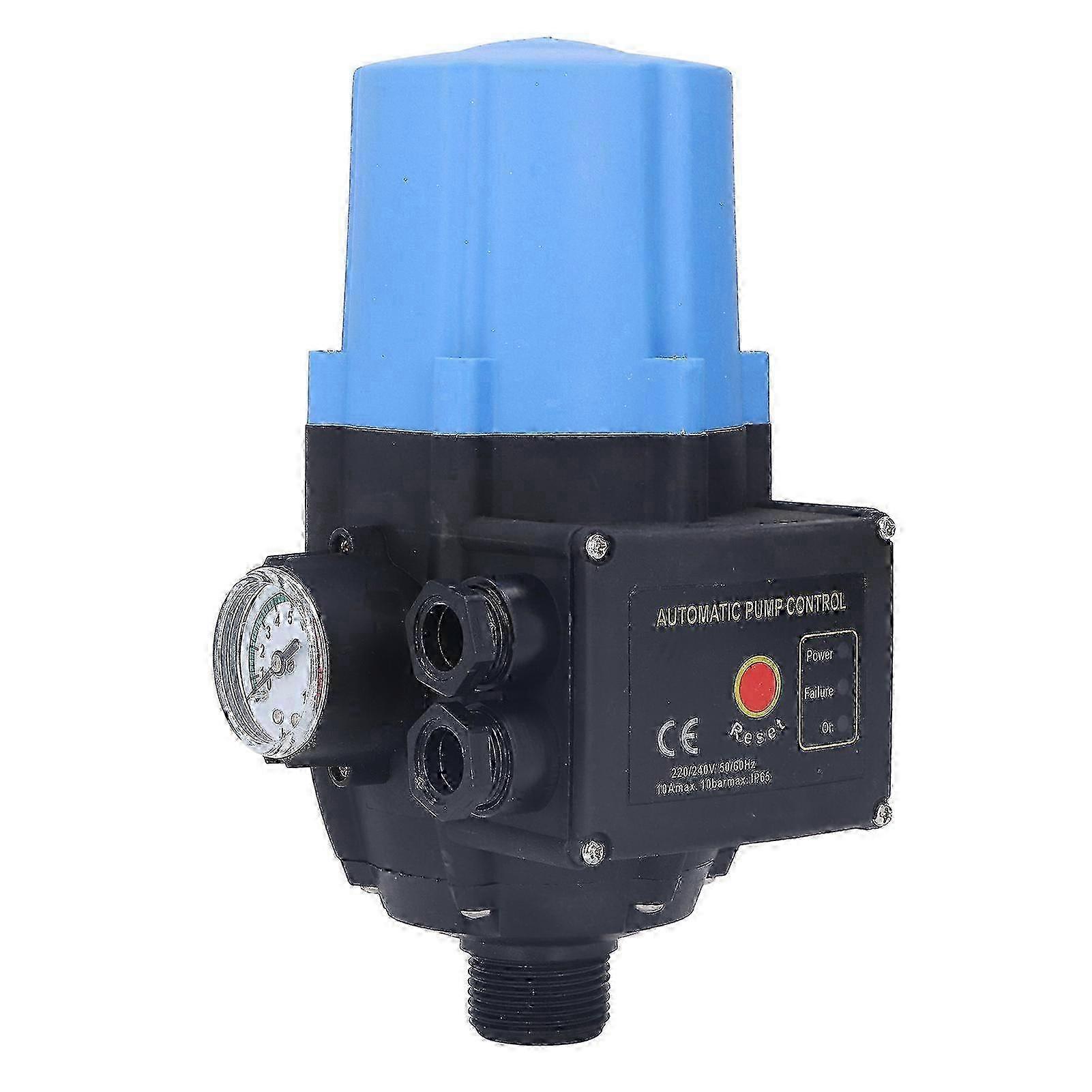 1.1kw Water Pump Pressure Control Switch Waterproof Automatic Electronic Controller Regulable 220V-240V Blue Durable