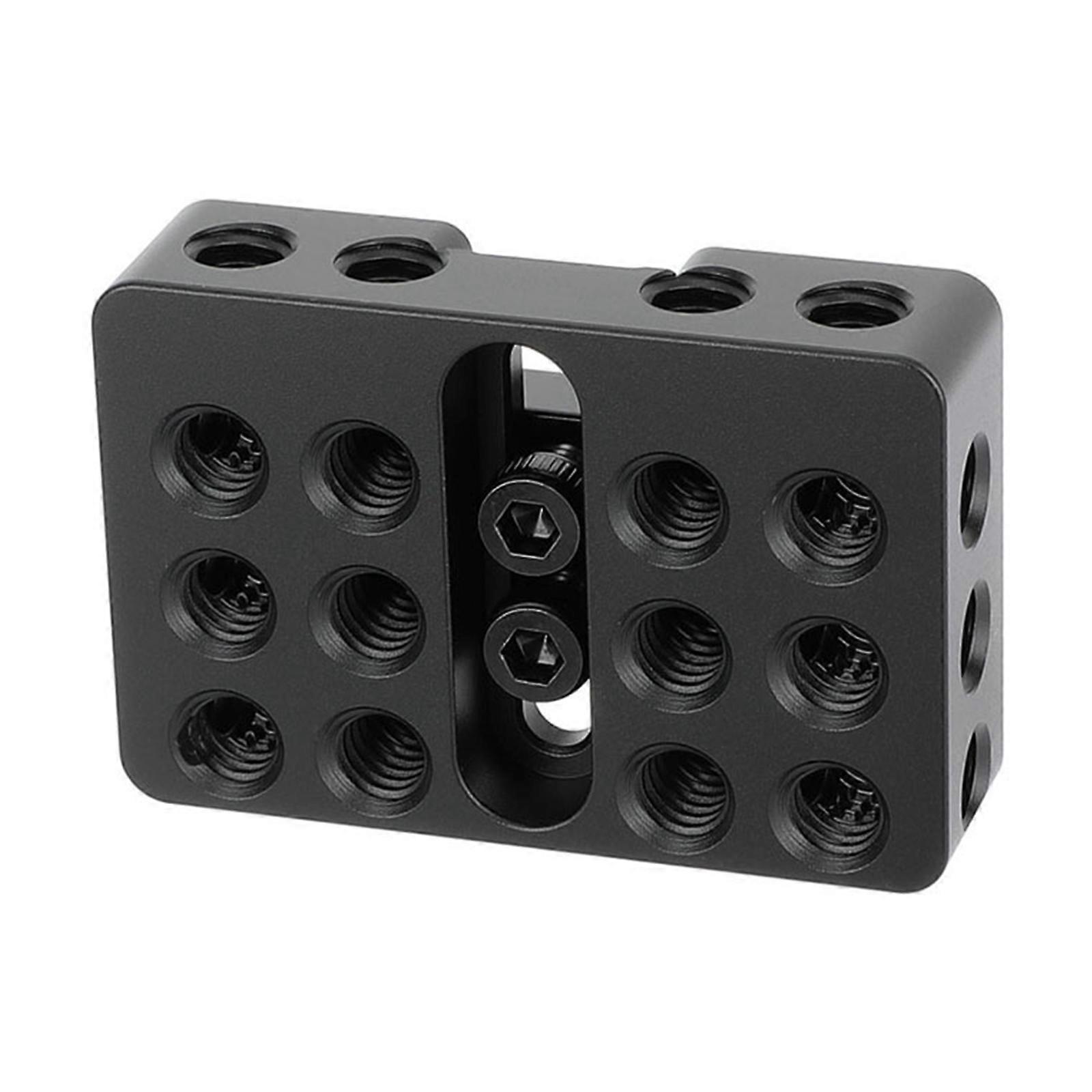 Compact Durability Camera Mounting Plate MultiHole Base With Hot Shoe Adapter Standard 1/4Inch Thread Hole For Accessories Multicolor