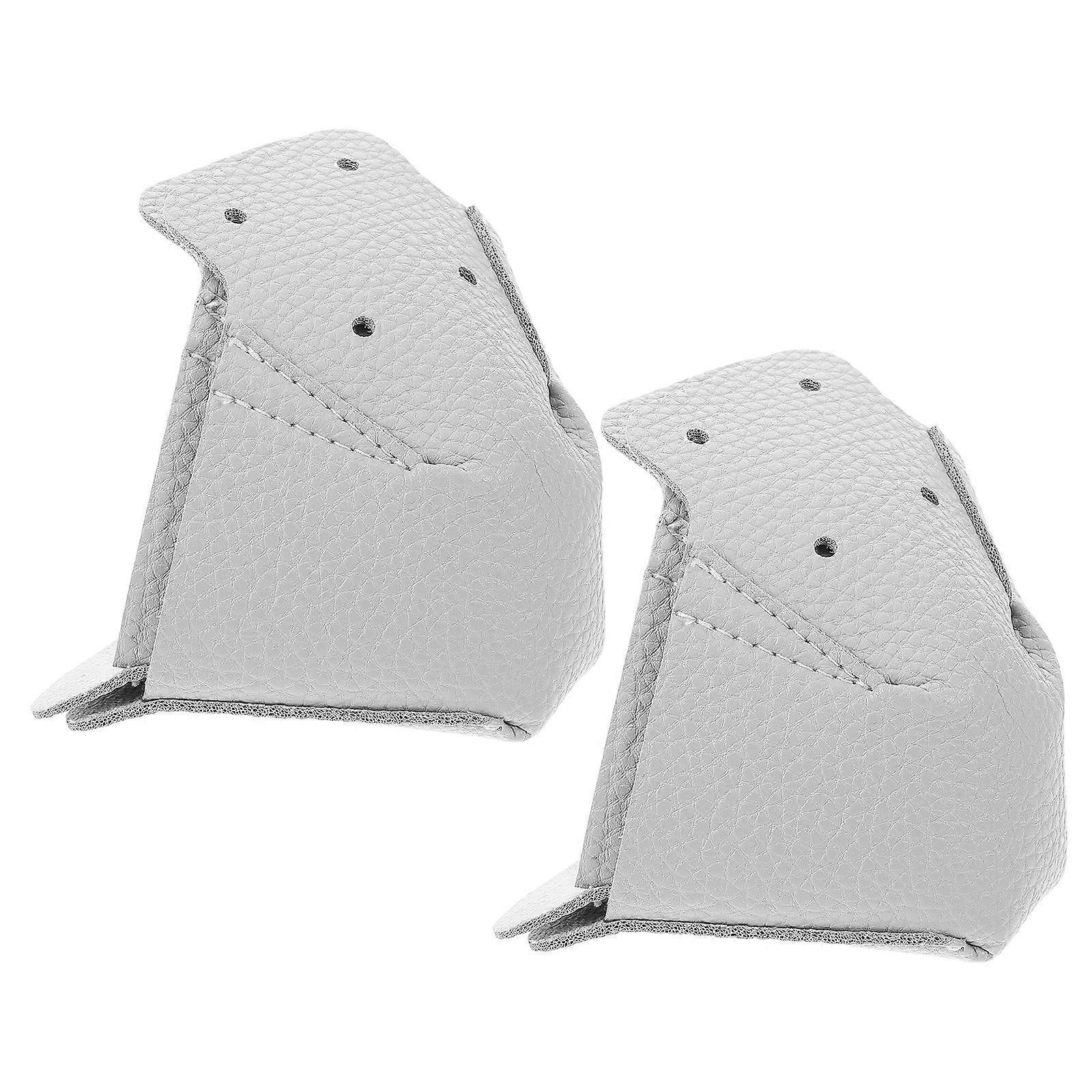 Boot Safety Toe Protector Skates Front Cover for Roller Skates 2Pcs PU Grey