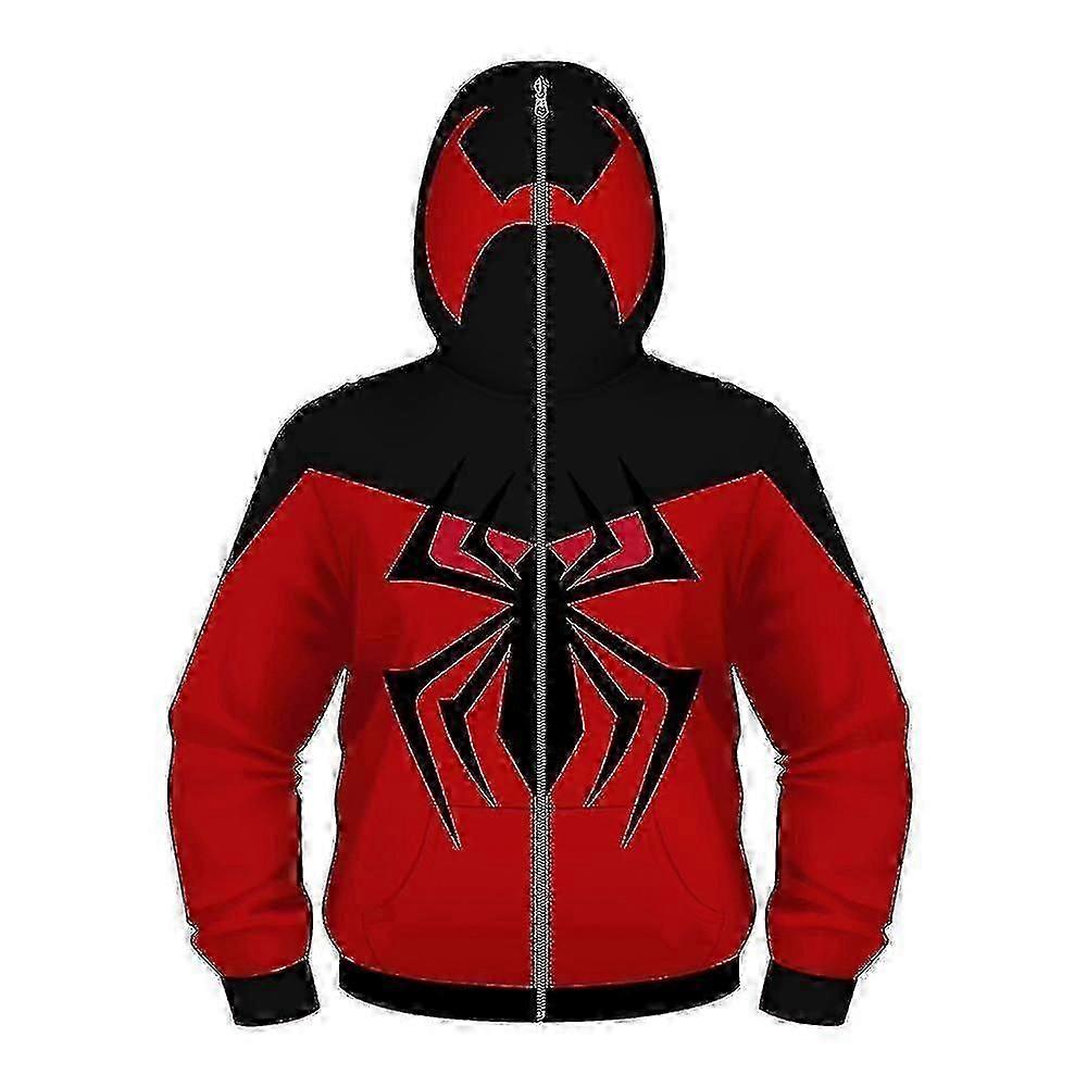 Kids Boy Spider-man Hoodies Hooded Zip Coat Jacket Top Outwear Fans Gift