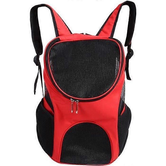 Red dog and cat animal carrier backpack