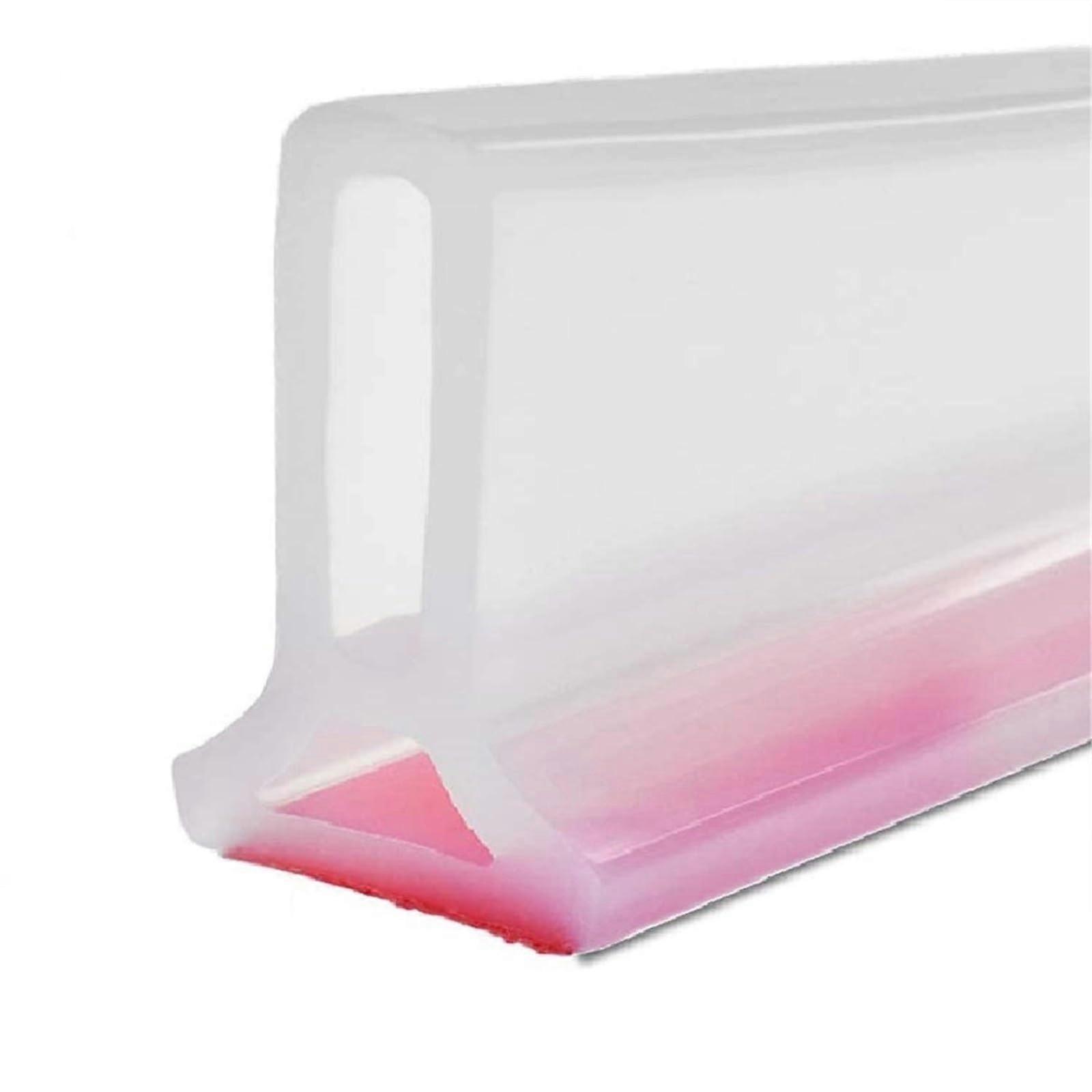 Shower Door Water Barrier Threshold Seal Strip with Adhesive for Bathroom Floor Overflow Prevention