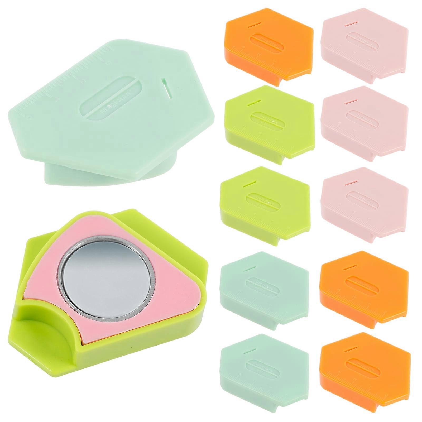 12Pcs Magnetic Seam Guide for Sewing Machine, Compact with Scale, Sturdy Hemmer & Polygonal Guide, Practical Sewing Tool