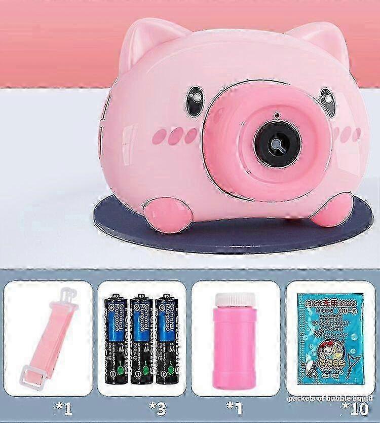 Bubble machine Pig camera children's toy electric