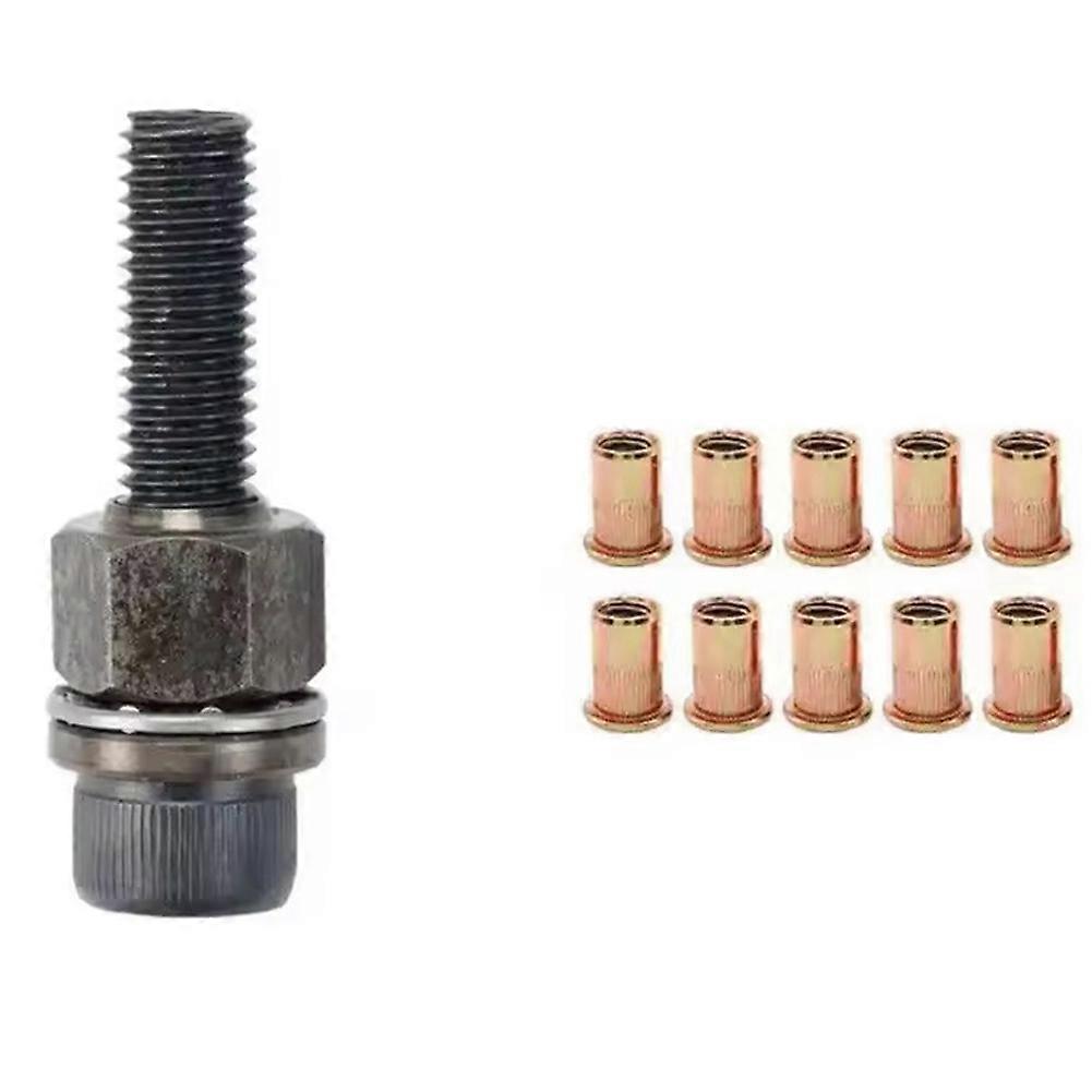 Manual Rivet Screw Riveter Rivet Nut Tool Adapter 11pcs M12